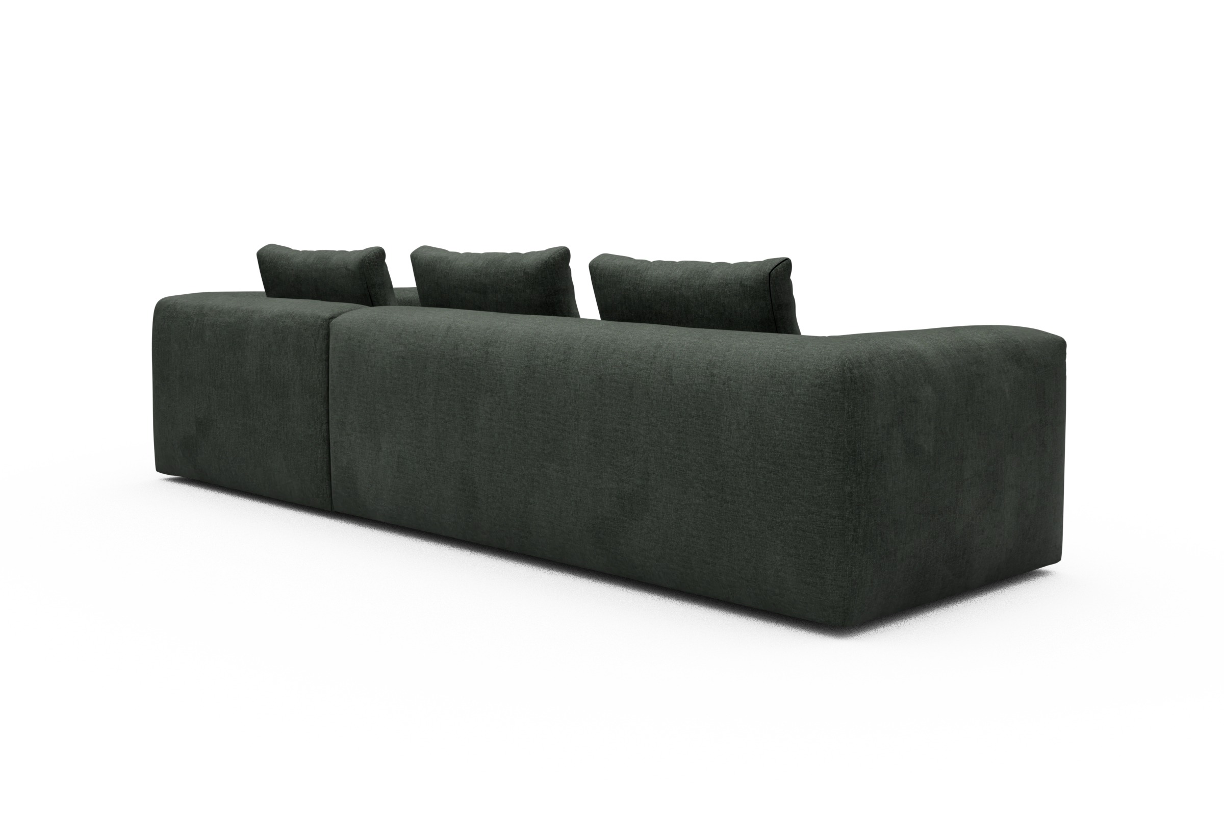 Ecksofa Fred Relax-Ecke rechts mit 2,5-Sitzer Aivi-Pine-Green