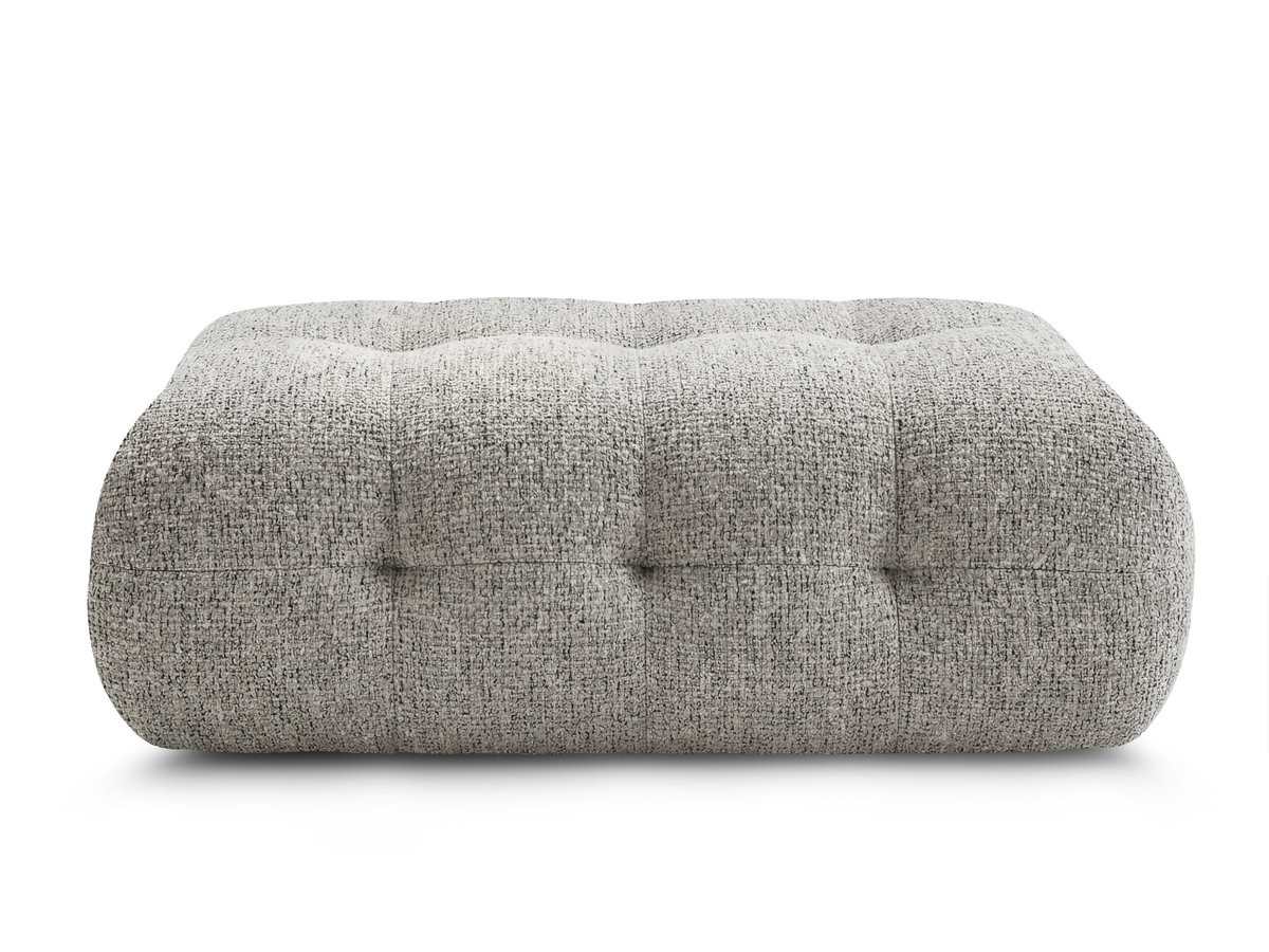 Bobochic Laura Pouf 135 × 84 cm Melange-Stoff Taupe