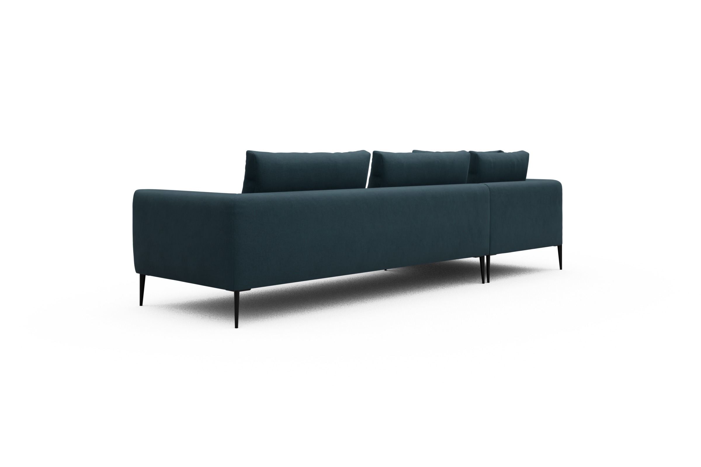Ecksofa Paul Relax-Ecke rechts mit 3-Sitzer Satya-Indigo