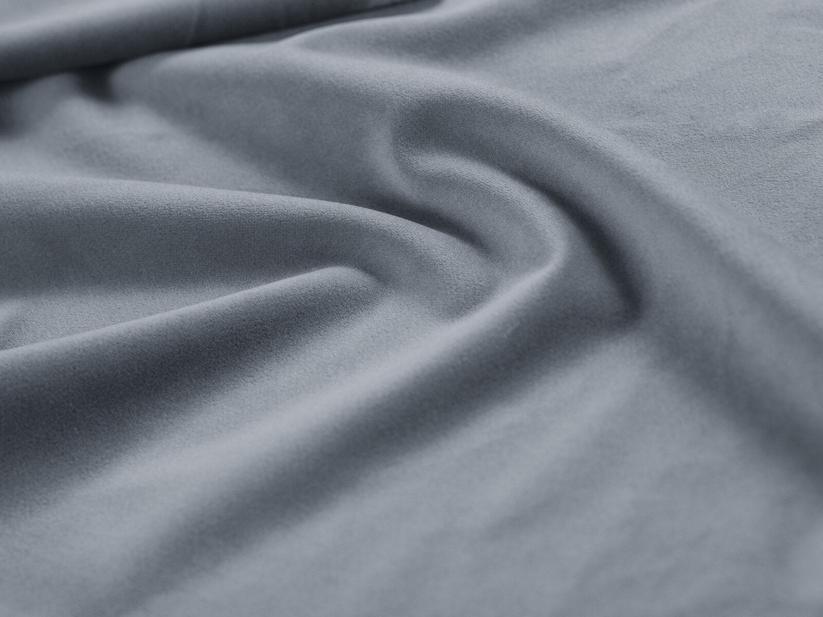 Micadoni Bett Kelp mit Doppelkopfteil Samt Bluvel Hellblau 140x200