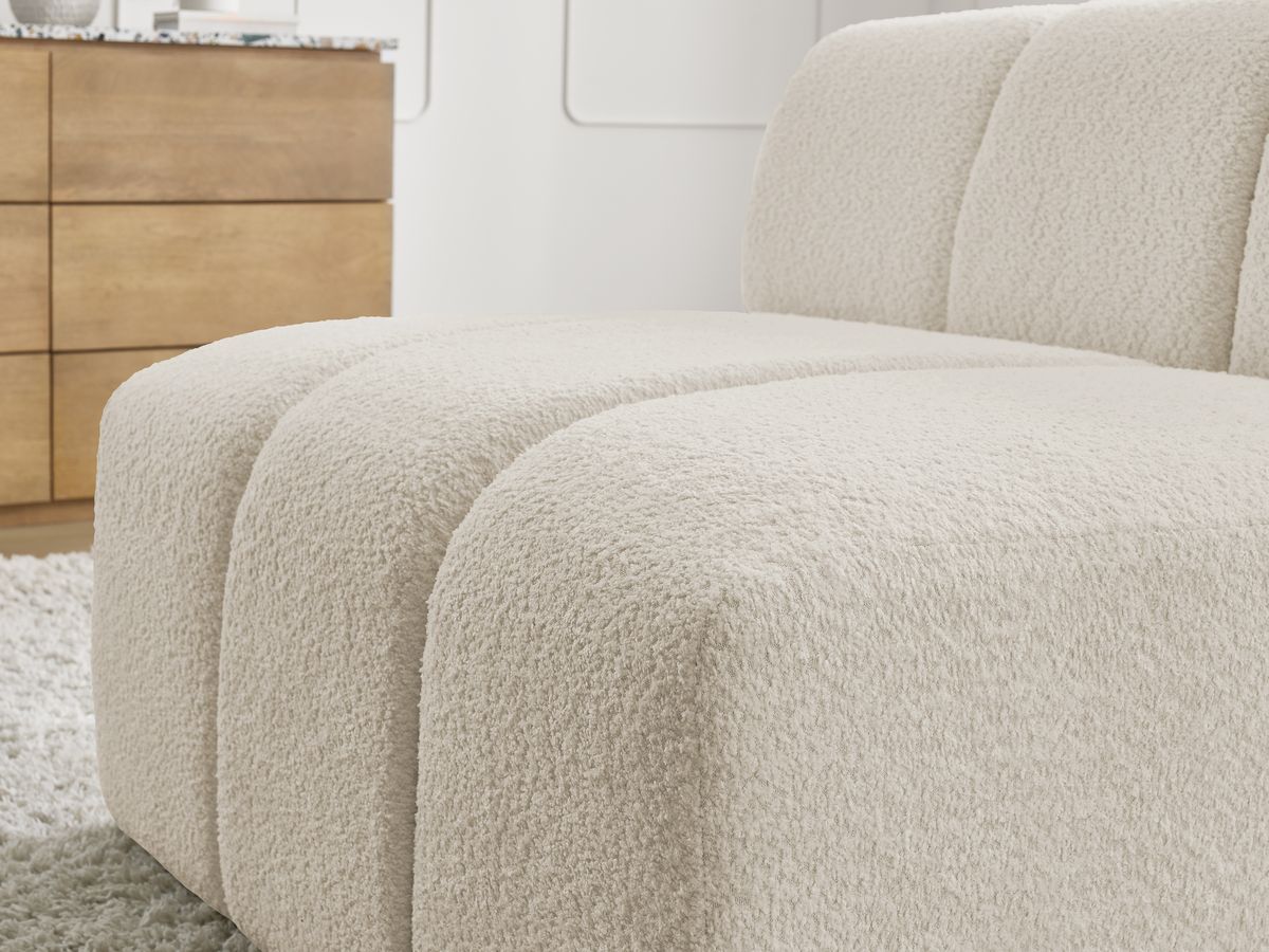 Bobochic Annecy Sofamodul 1-Sitzer Bouclé-Stoff Beige