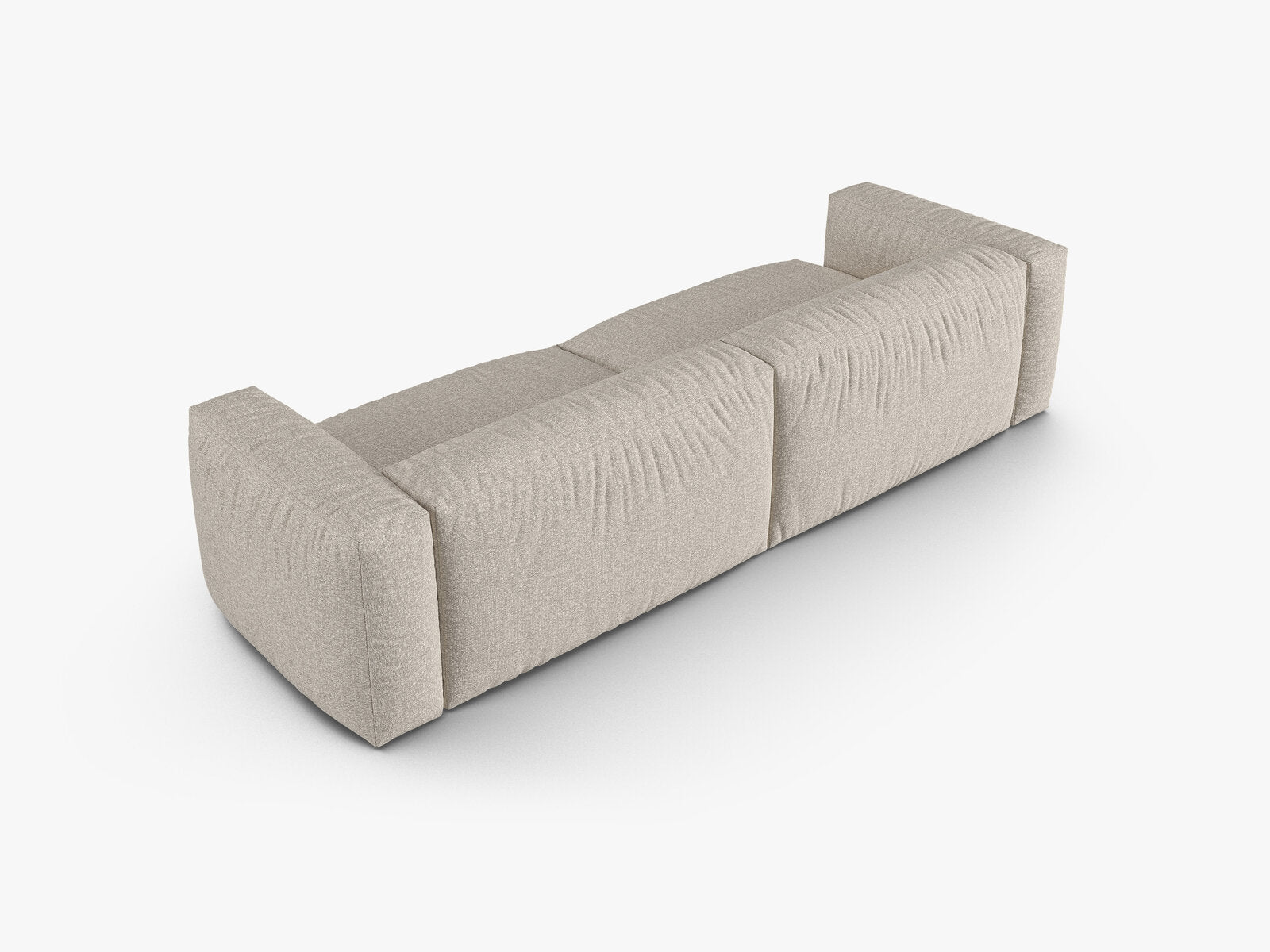 Micadoni Sofa Martina 4-Sitzer 90cm Sitztiefe Boucle Monet Beige