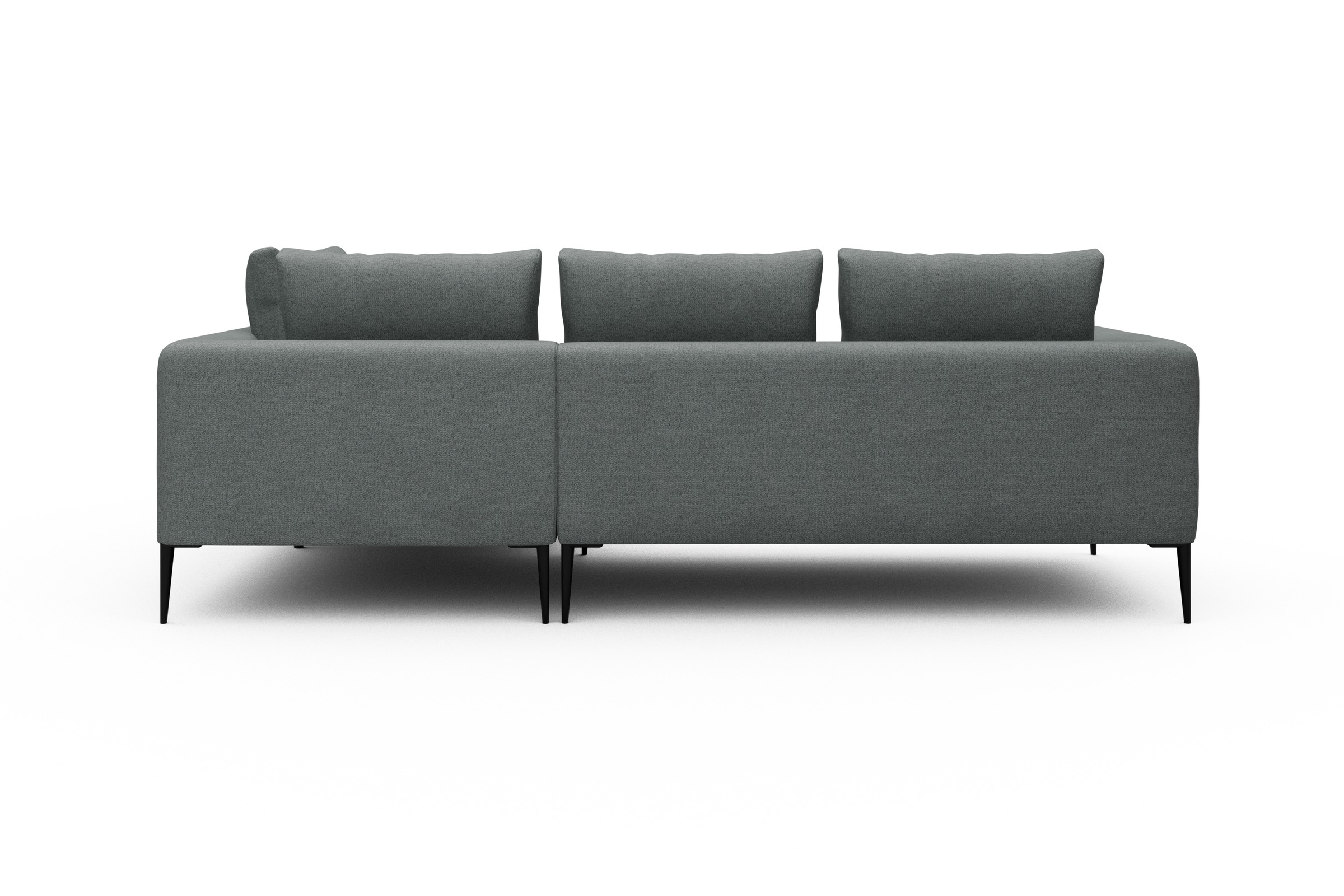 Ecksofa Paul Relax-Ecke rechts mit 2-Sitzer Denari-Soft-Grey