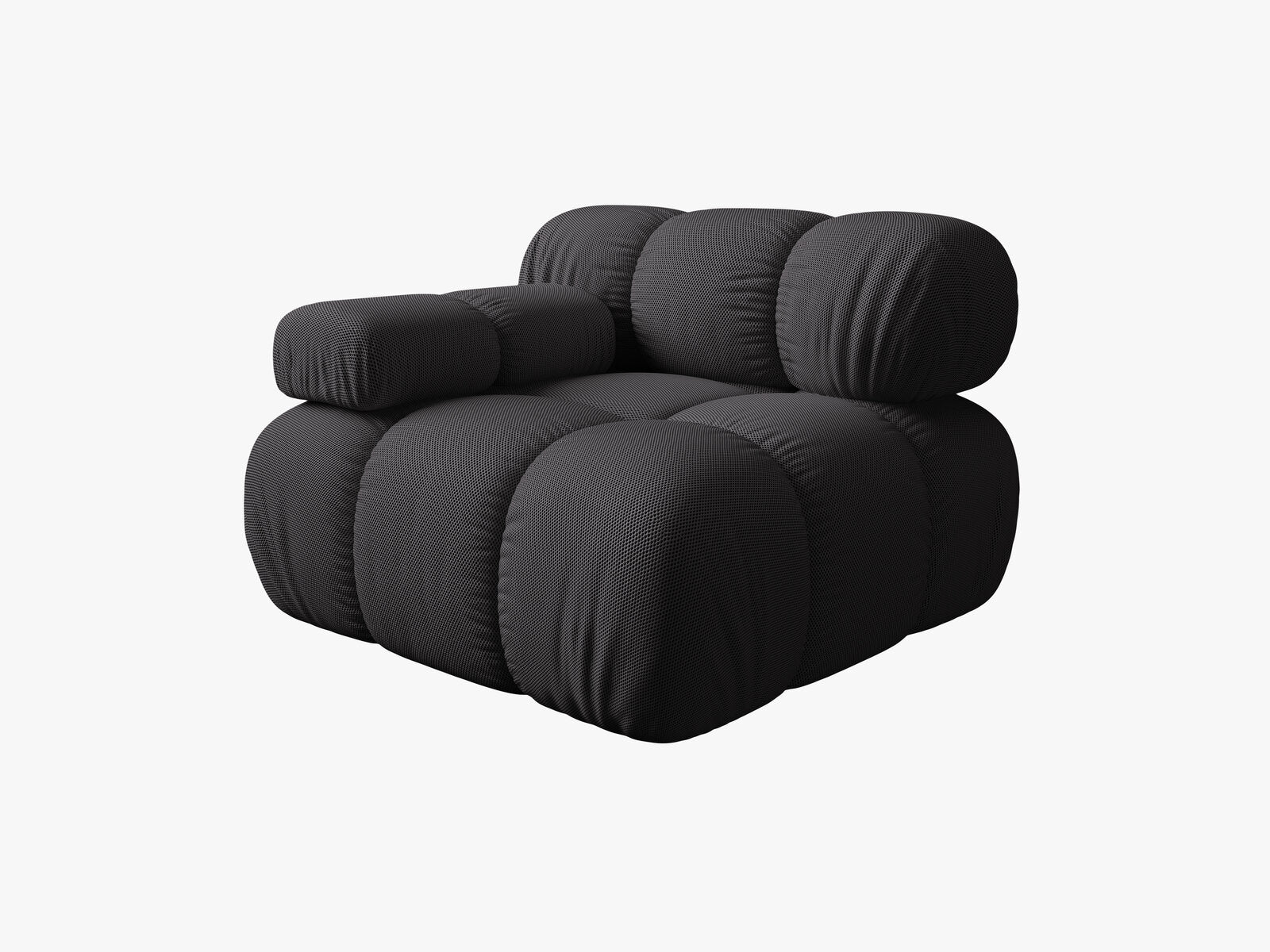 Micadoni Eckmodul Bellis Links 3D-Stoff Sonic Espresso