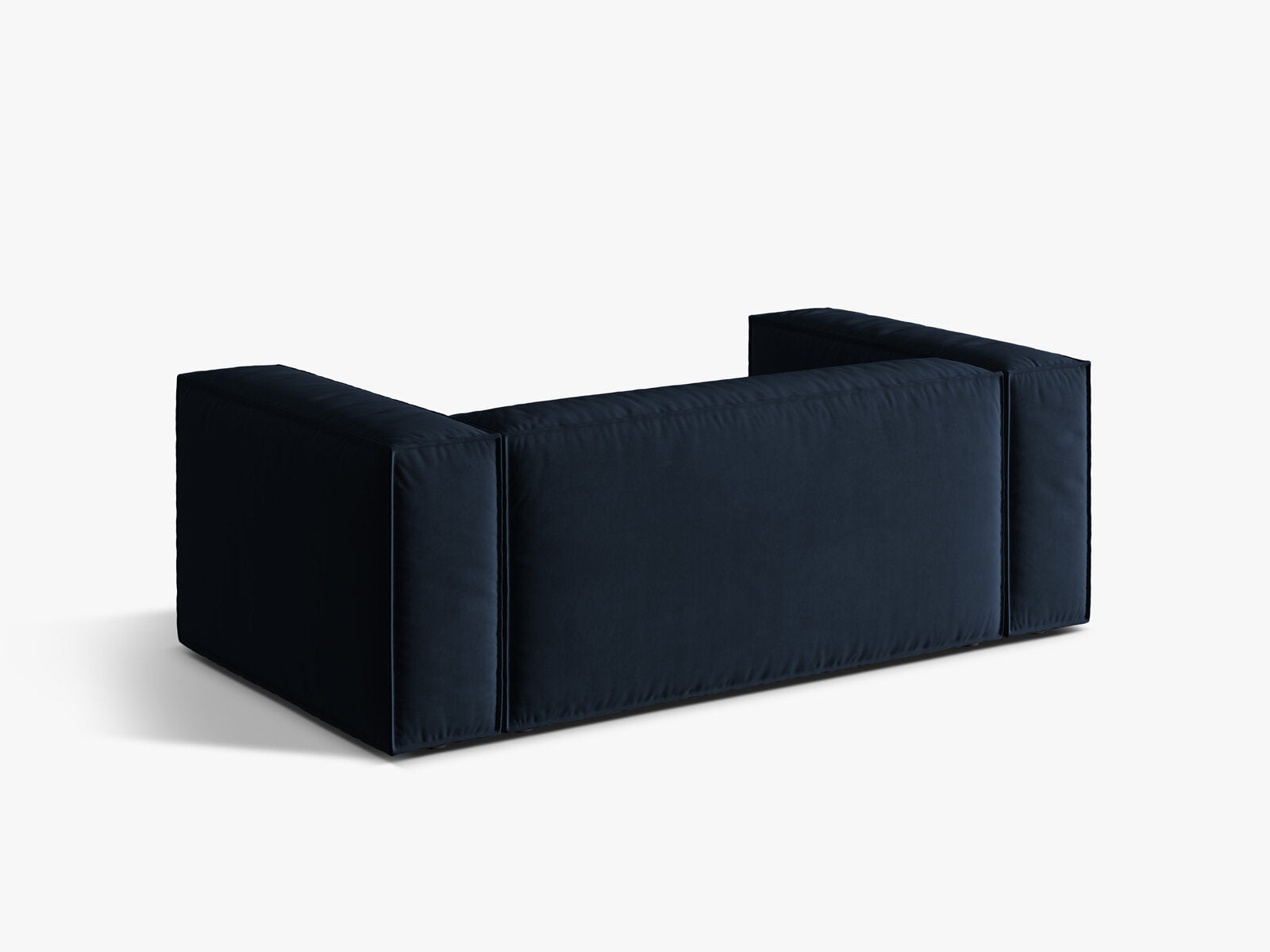 Micadoni Sofa Nuria 2-Sitzer Samt Dunkelblau
