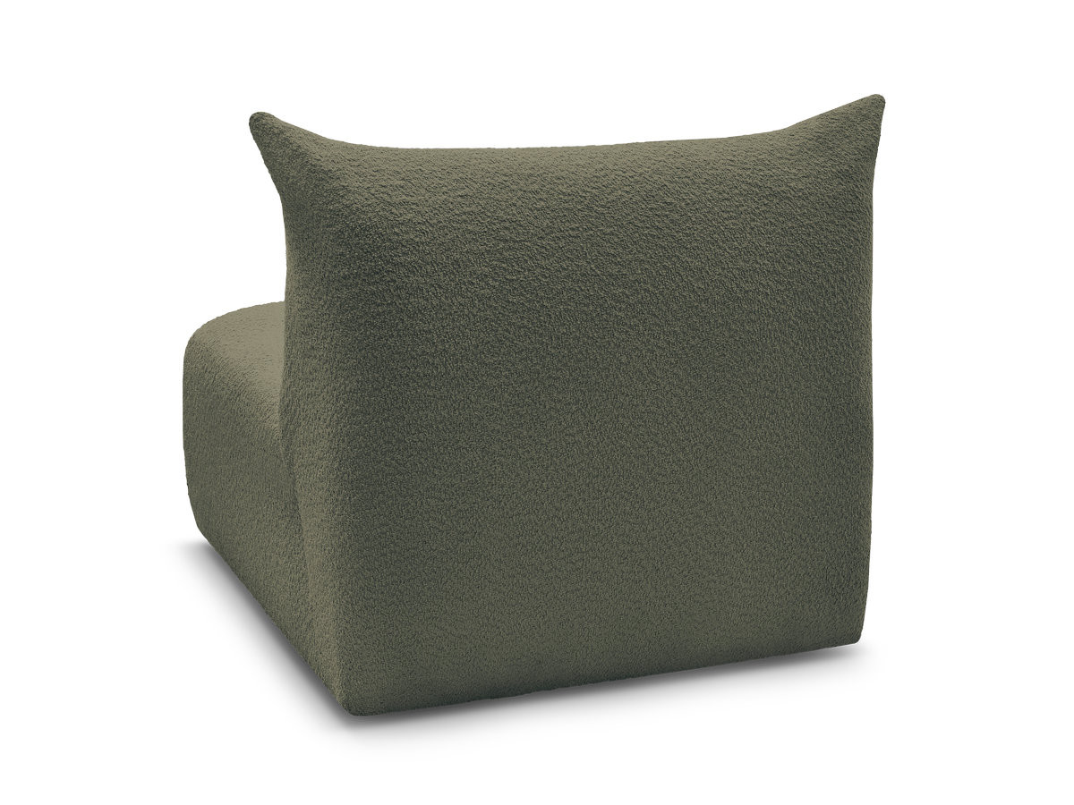 Bobochic Azra Sofamodul 1-Sitzer 90 × 112 cm Bouclé-Stoff Grün