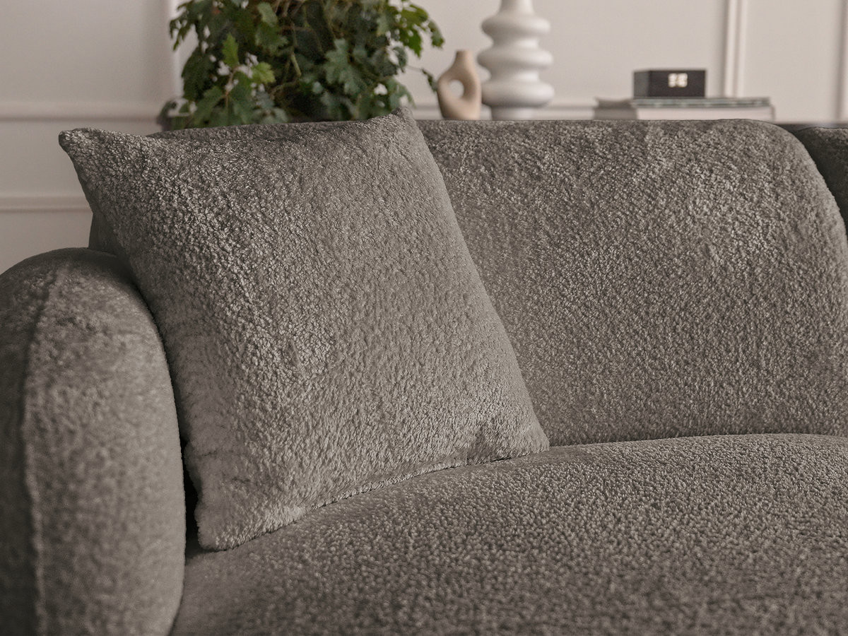 Bobochic Anda Ecksofa 292 × 163 cm Chenille Taupe Ecke links