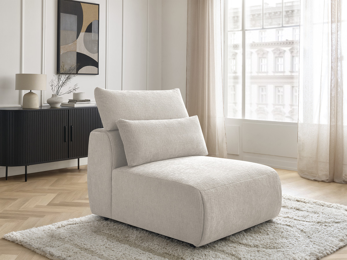 Bobochic Jana Sofamodul 1-Sitzer Strukturstoff Beige