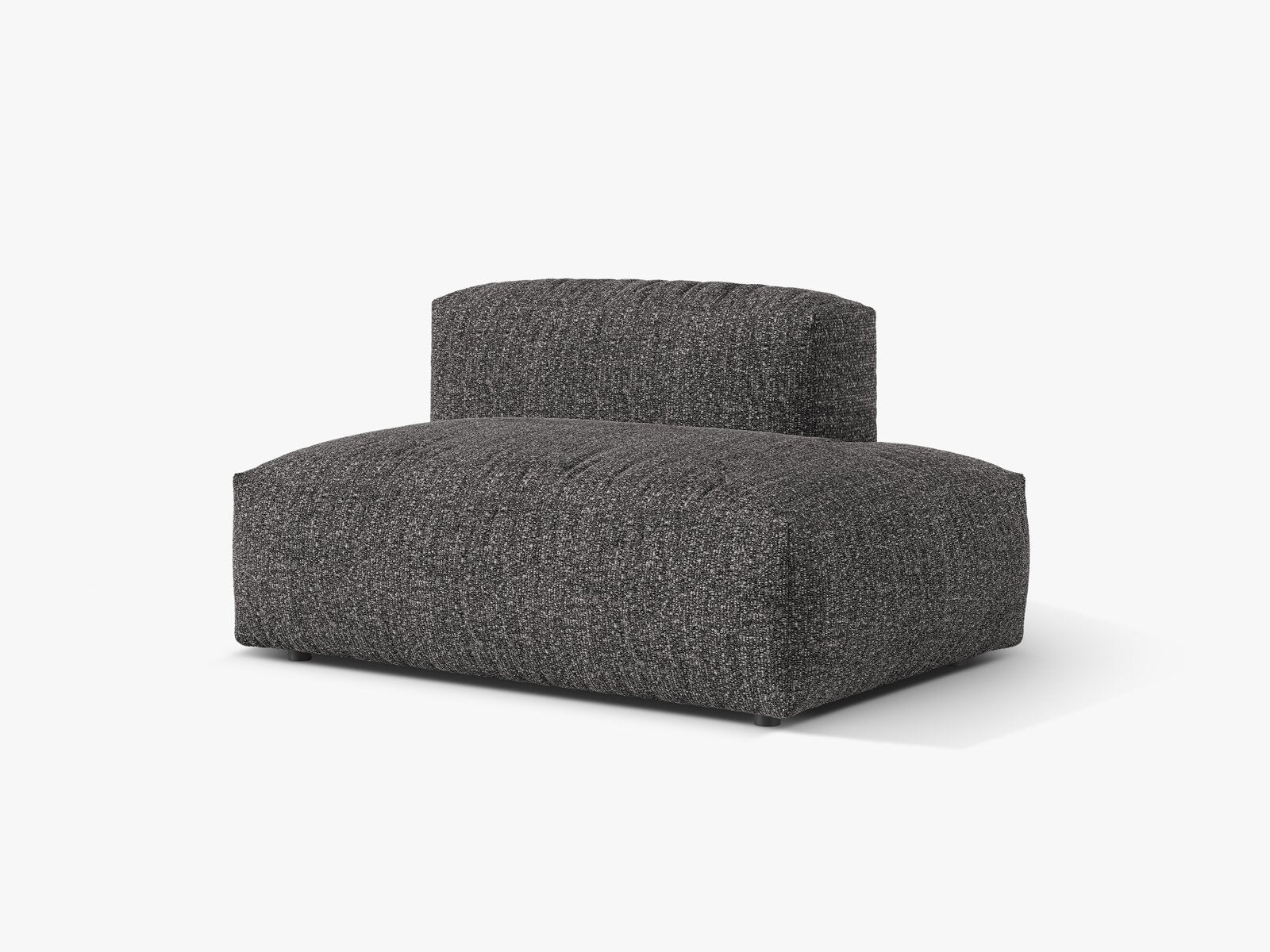 Micadoni Ecksofa-Modul Martina 1-Sitzer Rechts Boucle Monet Anthrazit