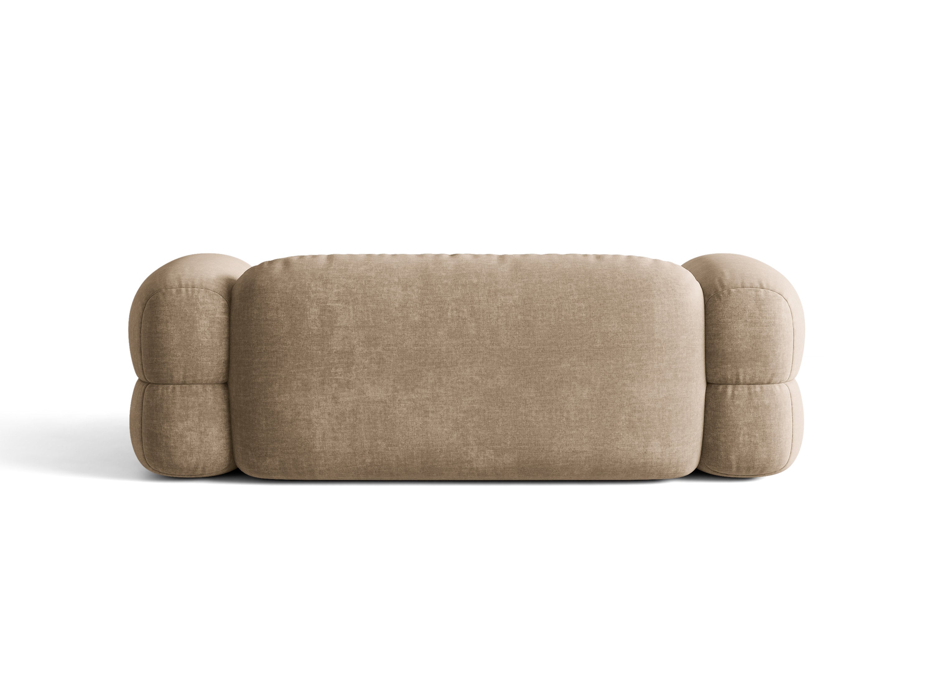 Micadoni Sofa Luno 3-Sitzer Samt Vogue Dunkelbeige