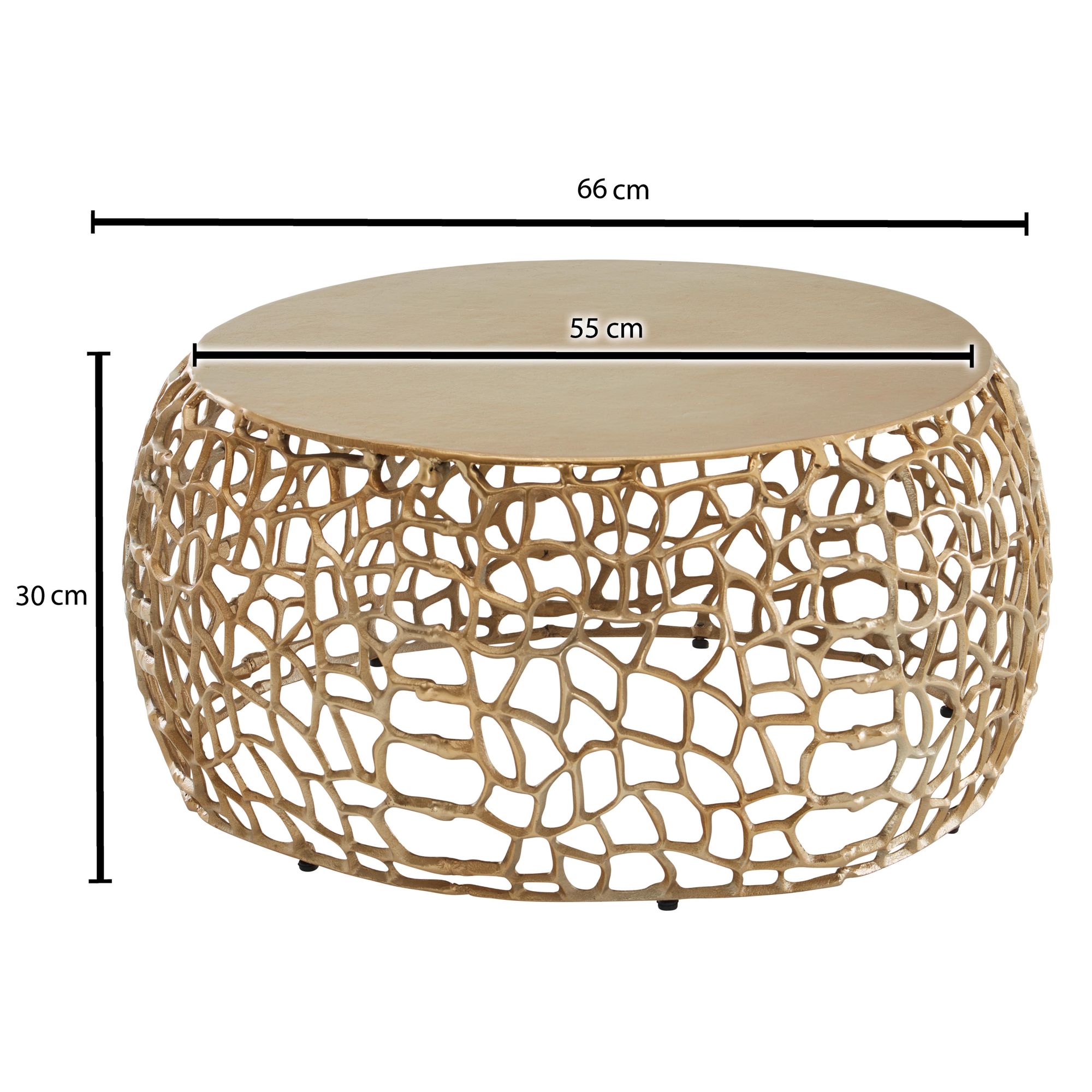 Couchtisch Brekke Gold Ø 66 × H 30 cm