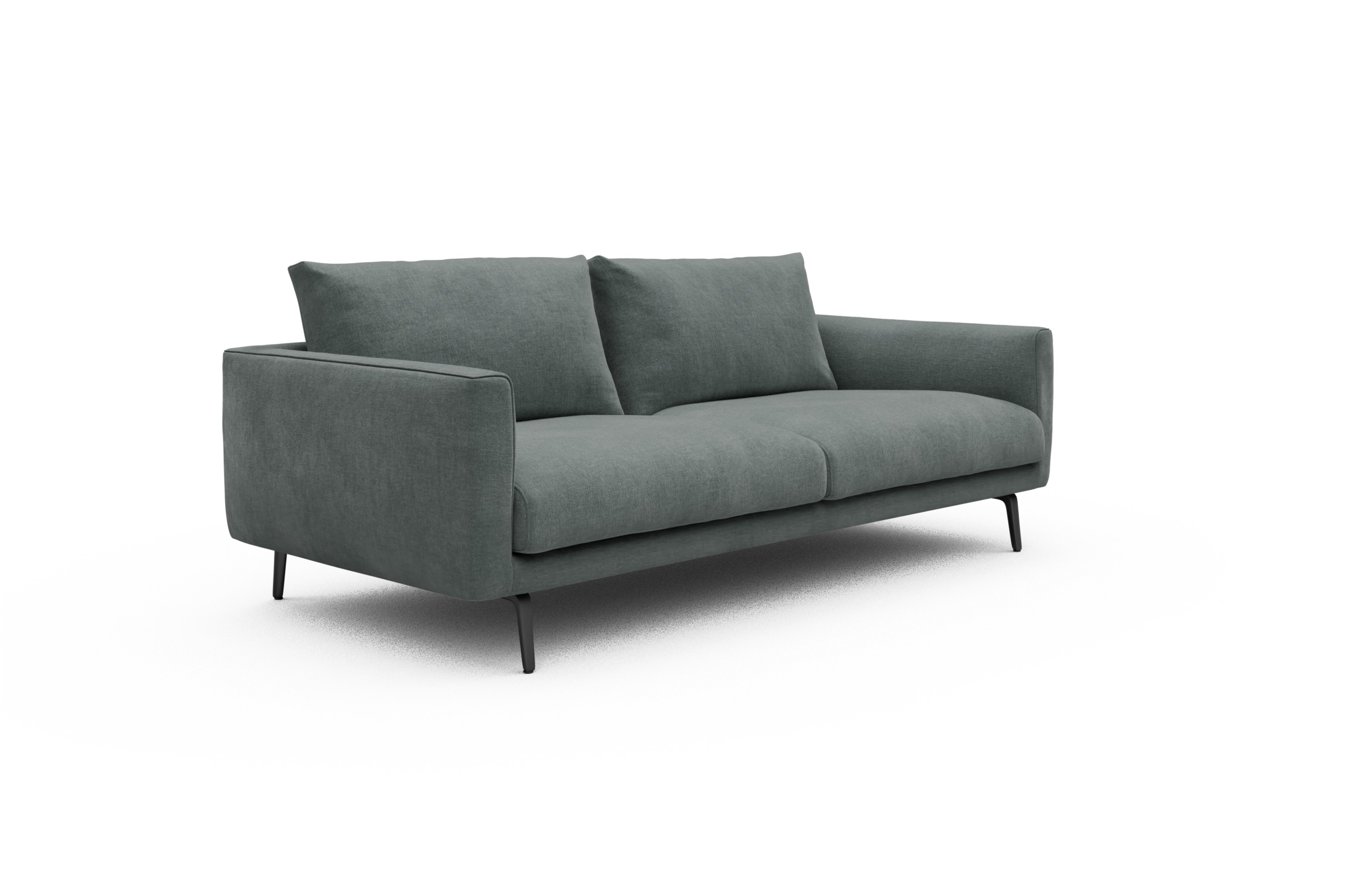 Sofa Karl 3-Sitzer Smooth-Silver-Grey