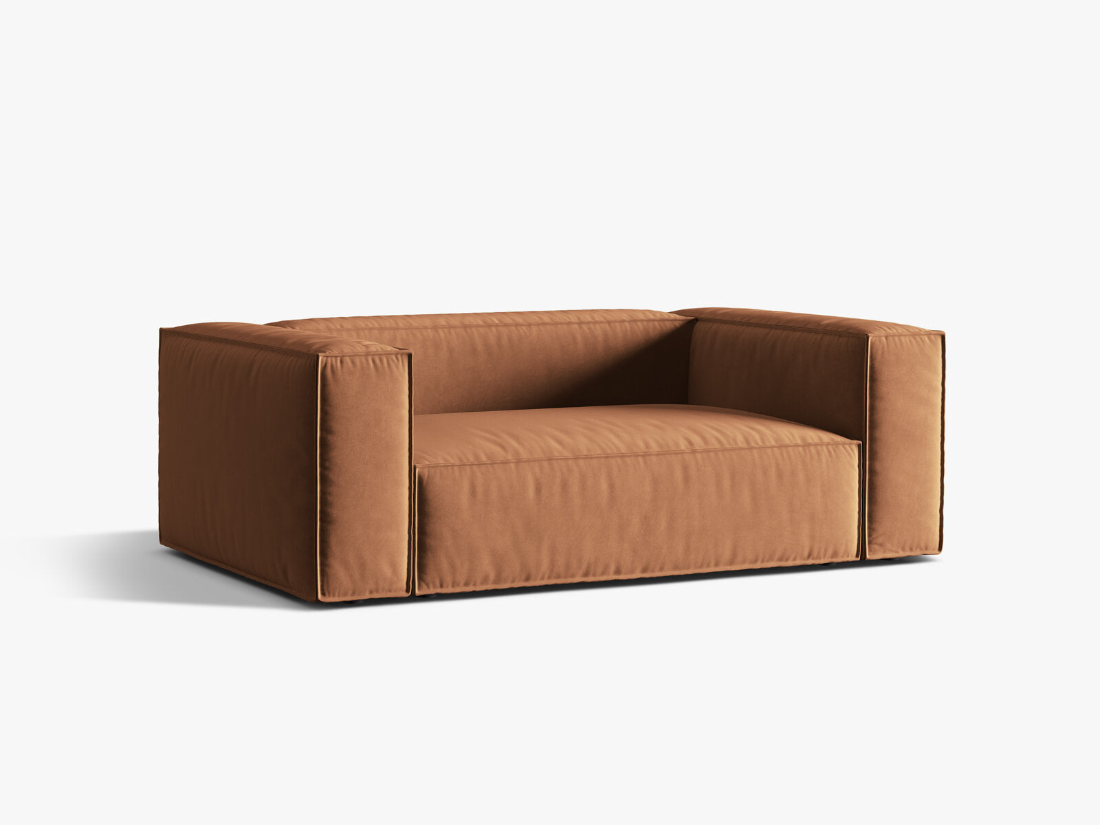 Micadoni Sofa Nuria 2-Sitzer Samt Honig