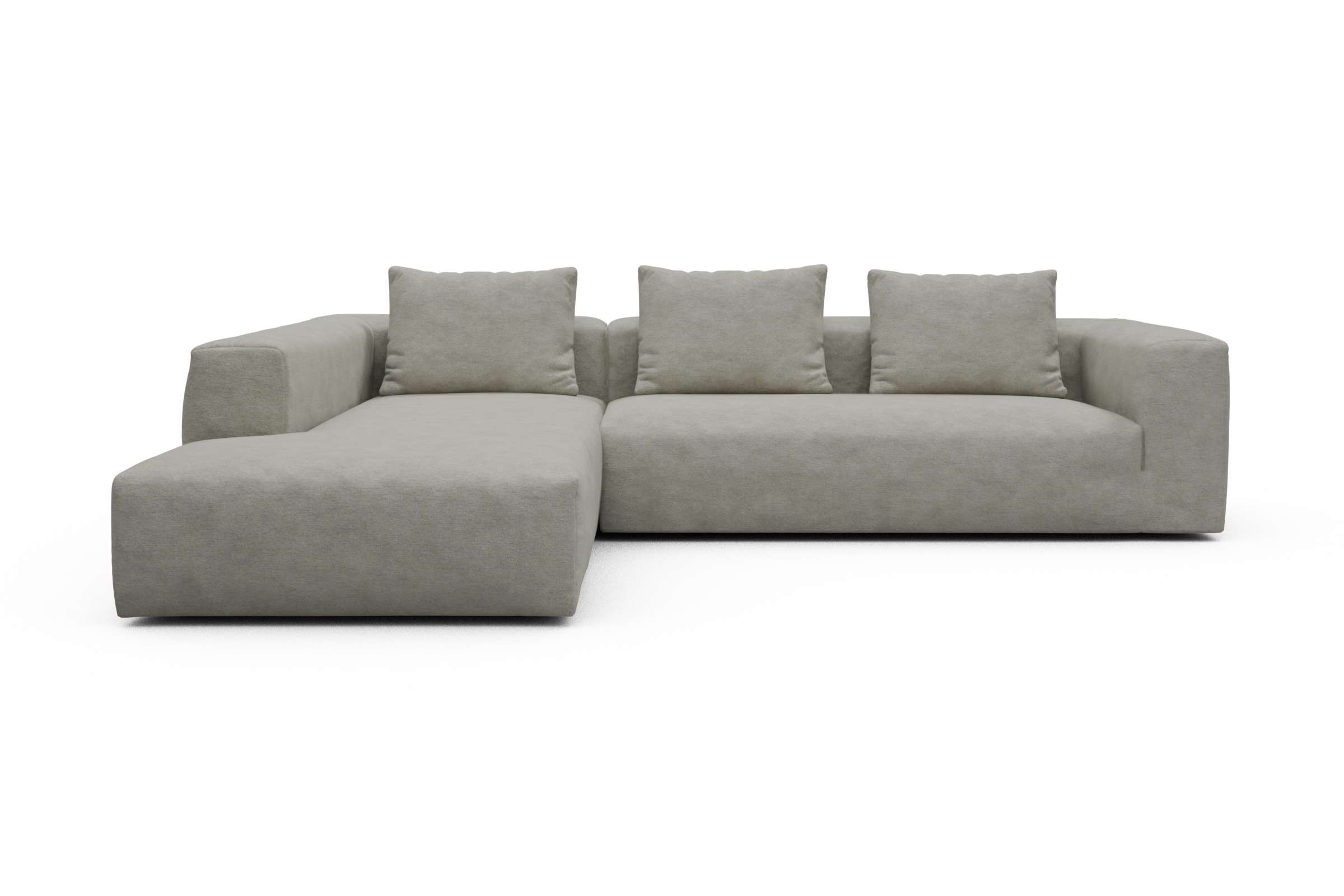 Skandi Home Ecksofa Fred Relax-Ecke links mit 2,5-Sitzer Carreno-Moon-Stone-White moebelfaktor