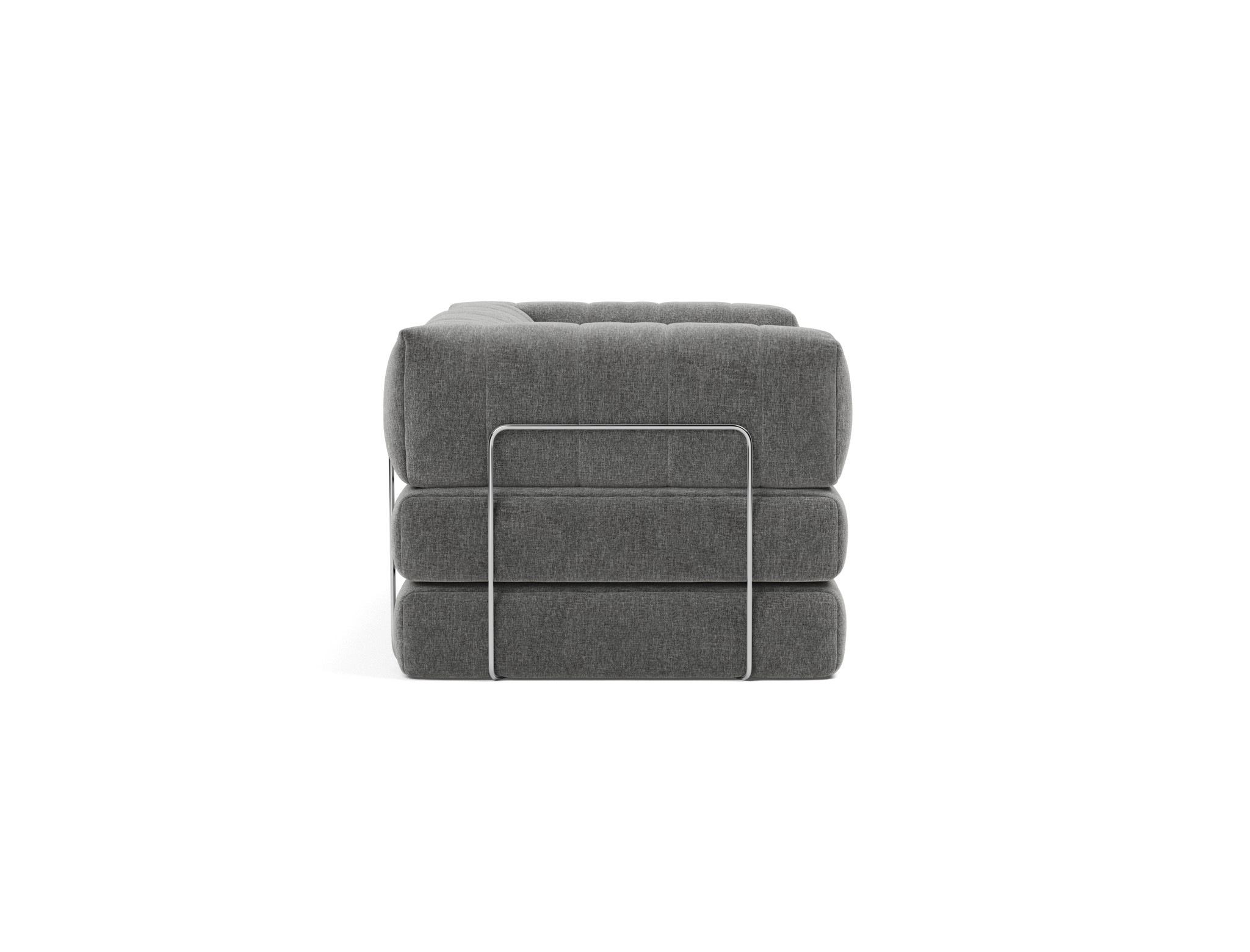 Schlafsofa CozyPad mit Armlehnen Strukturierter Stoff Twist 563-Charcoal