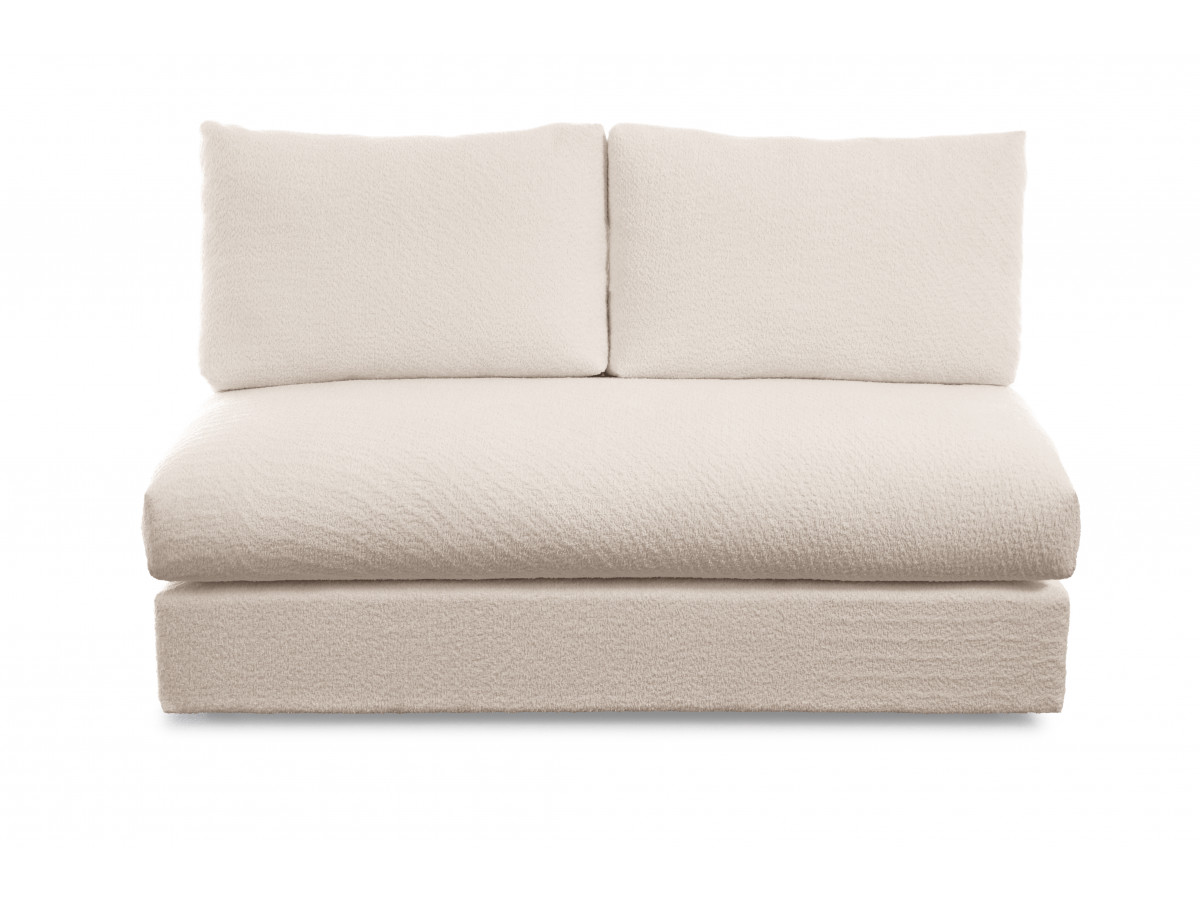 Bobochic Paris Sofamodul 2-Sitzer Bouclé-Stoff Beige