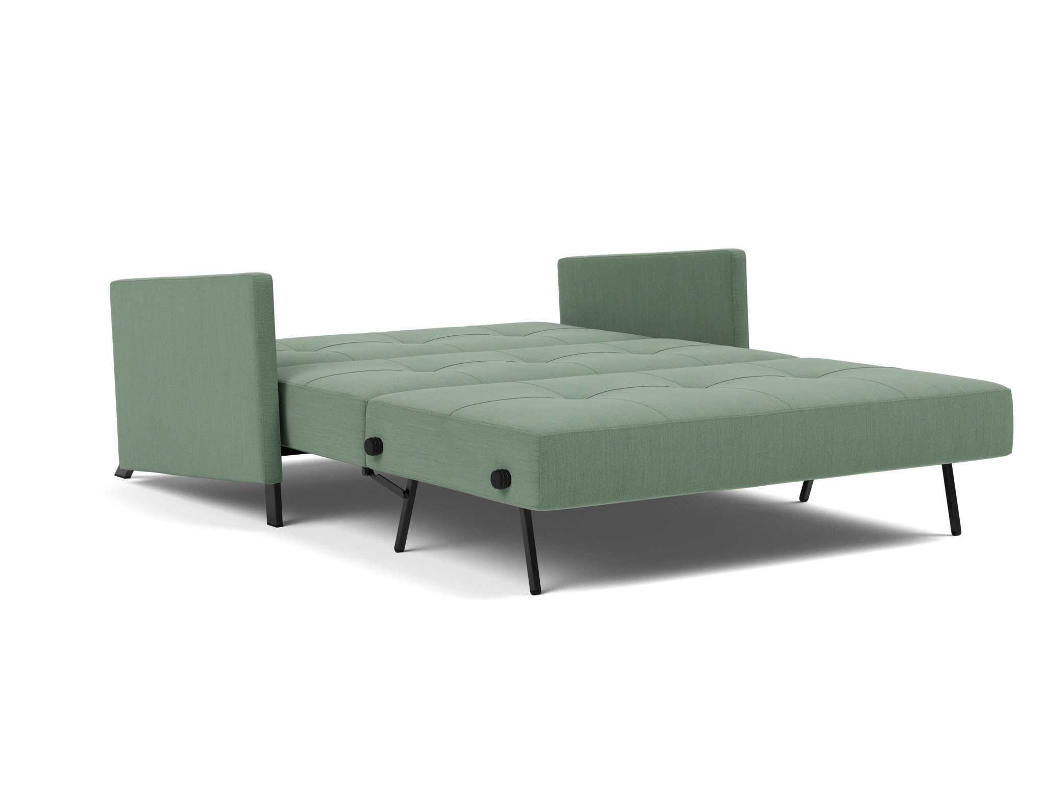 Schlafsofa Cubed mit Armlehnen 140 Flachgewebe Elegance 518-Green