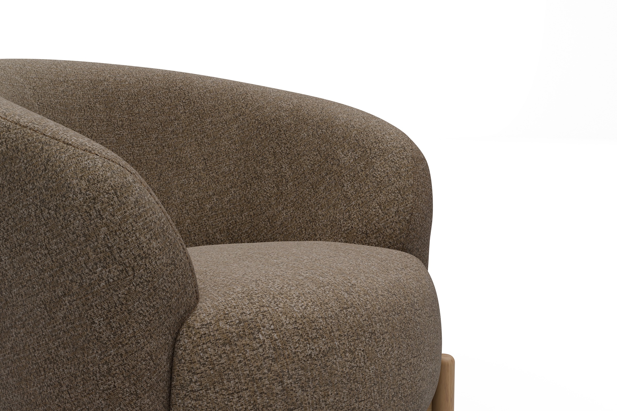 Sessel Ronda Holzbeine Eiche Natur Aivi-Khaki-Brown