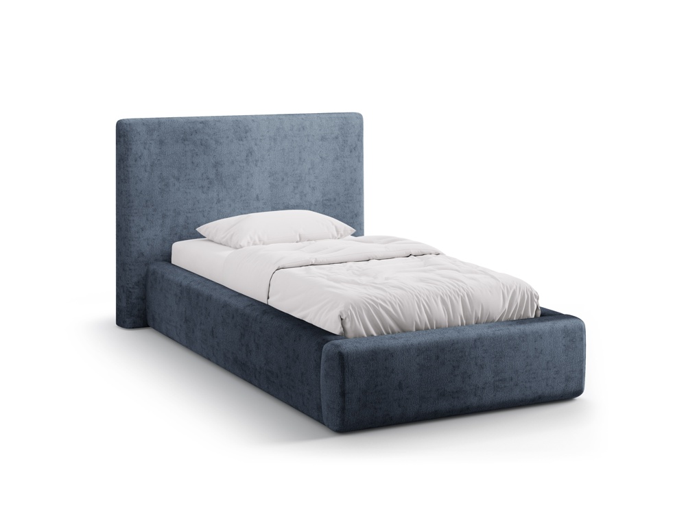 Cosmopolitan Design Stauraumbett mit Kopfteil Asti Chenille Perfect Harmony Dunkelblau