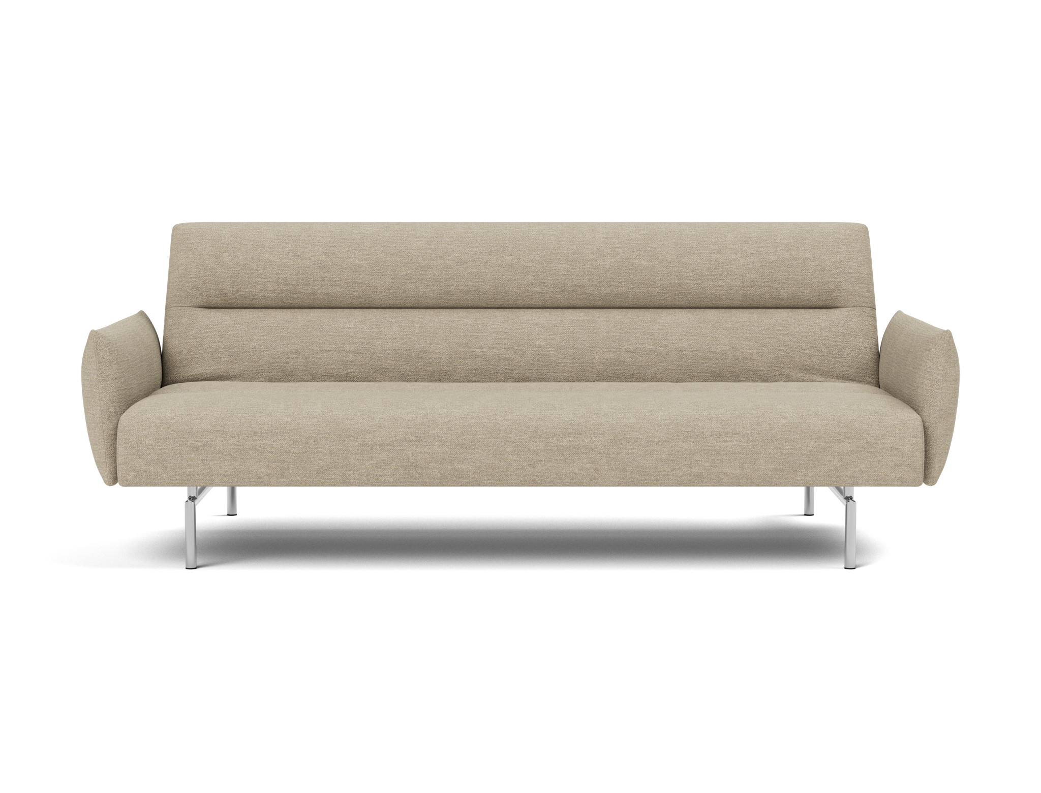 Schlafsofa Jillis mit Armlehnen Strukturierter Stoff Taura 356-Sand
