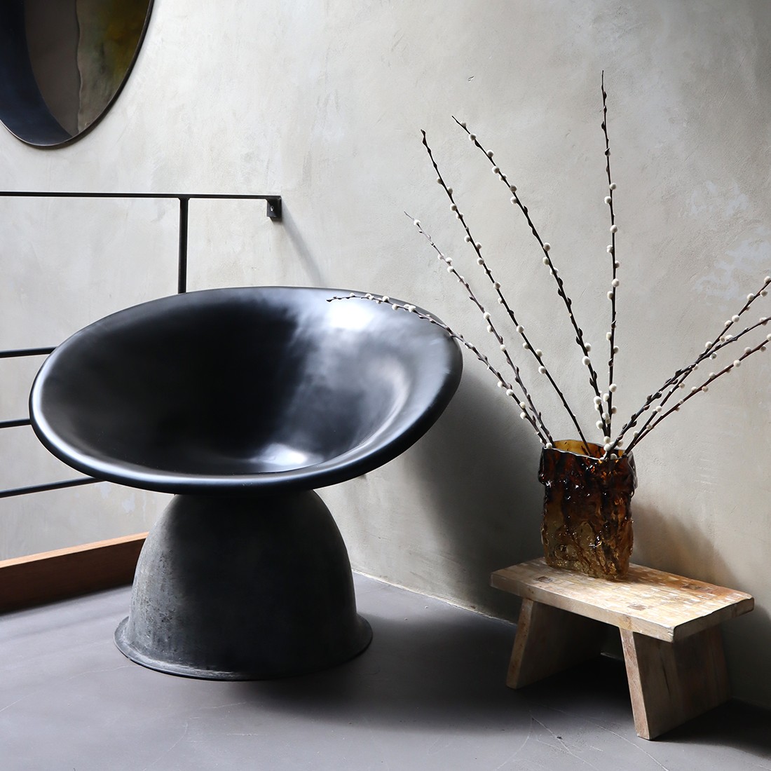 Raw Materials Beistelltisch/Hocker aus Mangoholz natur 40x25x20cm