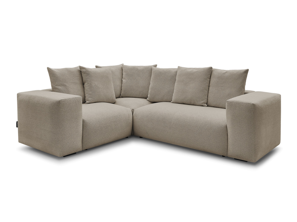 Bobochic Voltaire Ecksofa 268 × 214 cm Melange-Stoff Taupe Ecke links