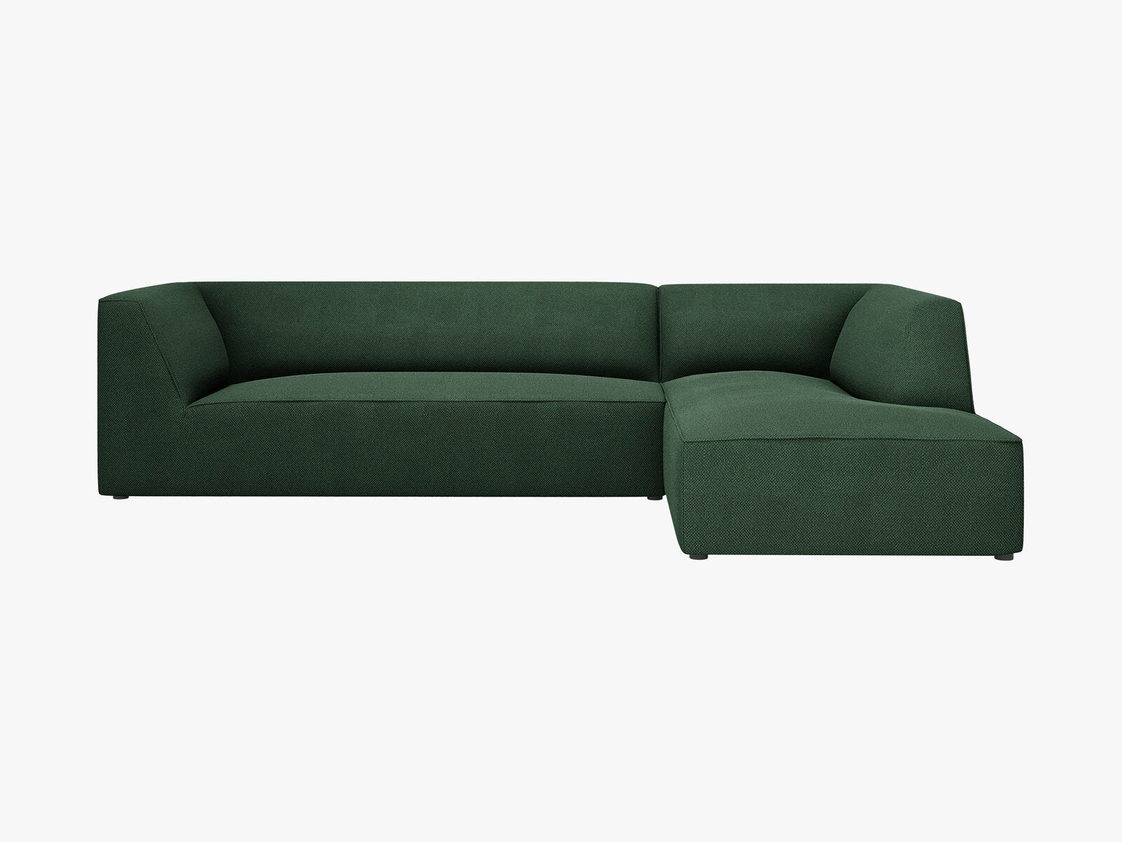 Micadoni 4-Sitzer Modular Sofa Ruby Rechts Strukturierter Stoff Ottawa Grün