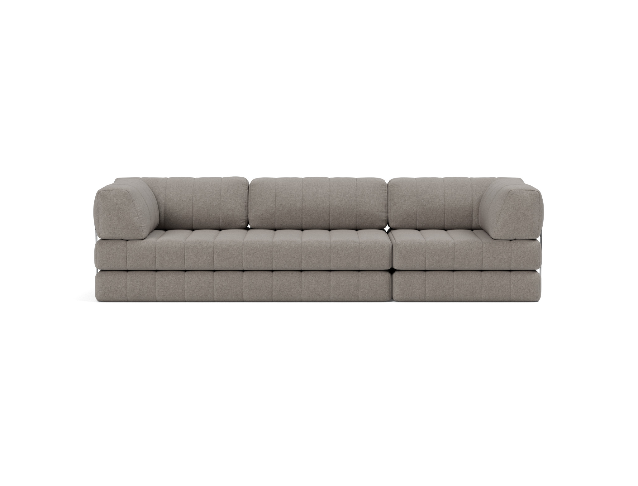 Schlafsofa CozyPad Grand mit Armlehnen Flachgewebe Mixed Dance 521-Grey