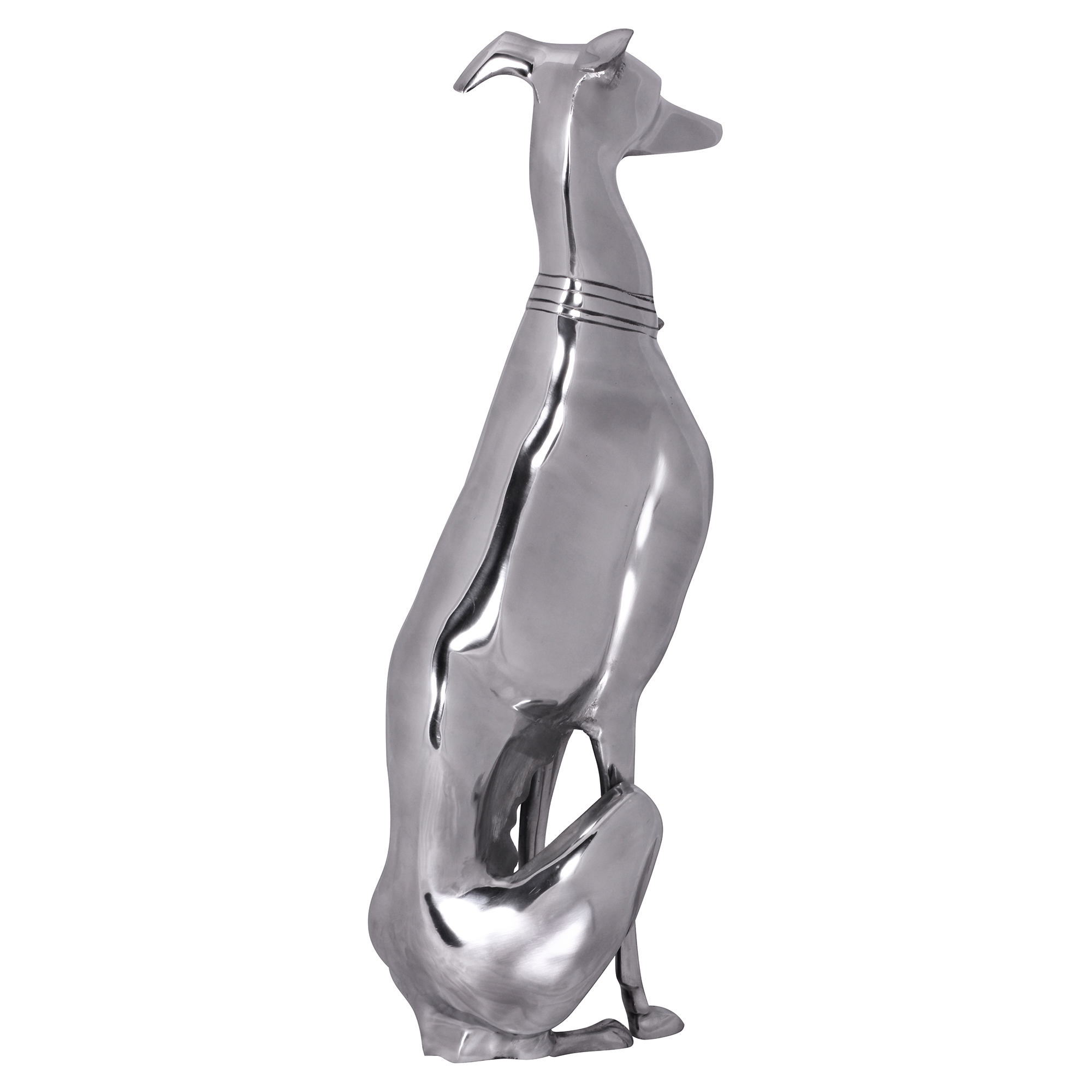 Skulptur Floro Aluminium Silber 18 × 25 × 70 cm