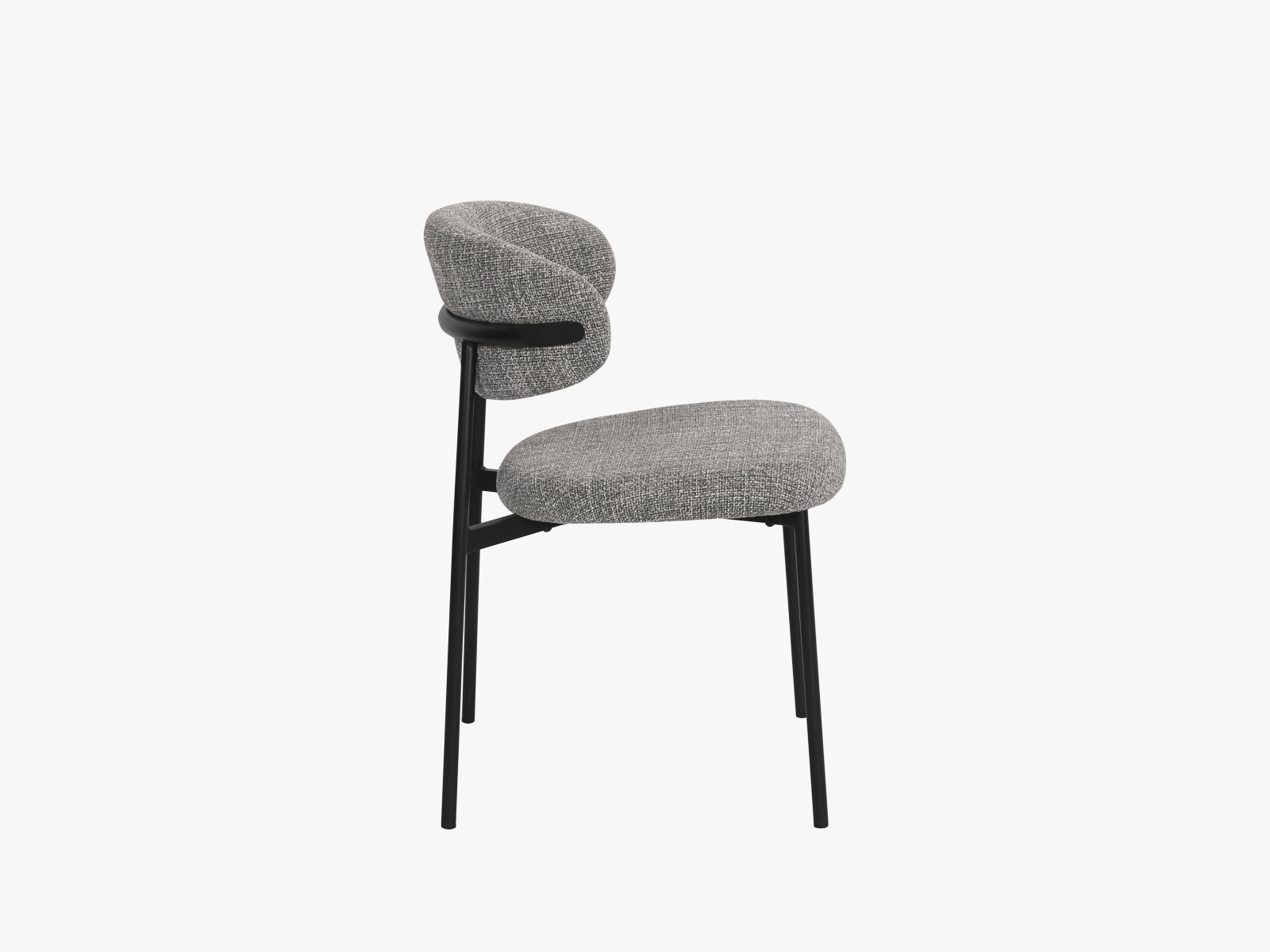 Micadoni Stuhl Sander Chenille Chacha Grau