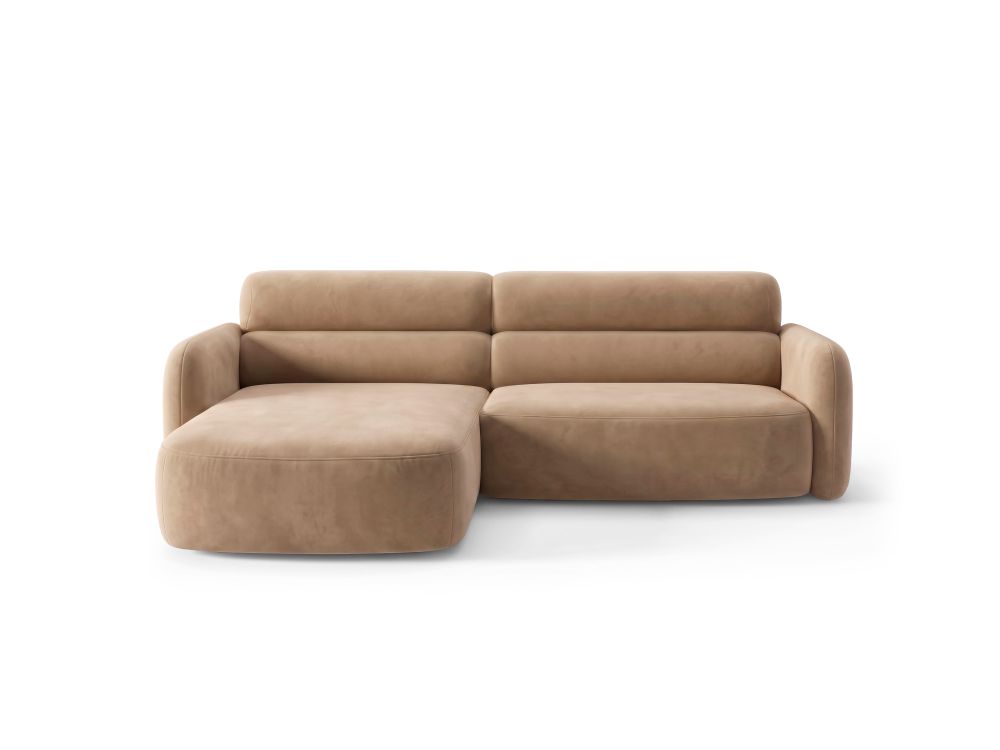 Cosmopolitan Design Ecksofa Malmo 3-Sitzer Samt Bluvel Beige Links