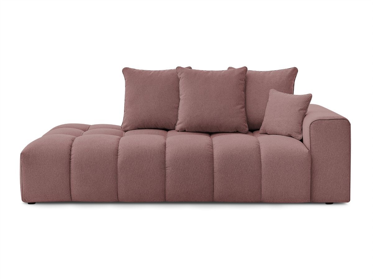 Bobochic Mont-blanc Sofa 4-Sitzer Melange-Stoff Rosa Armlehne rechts