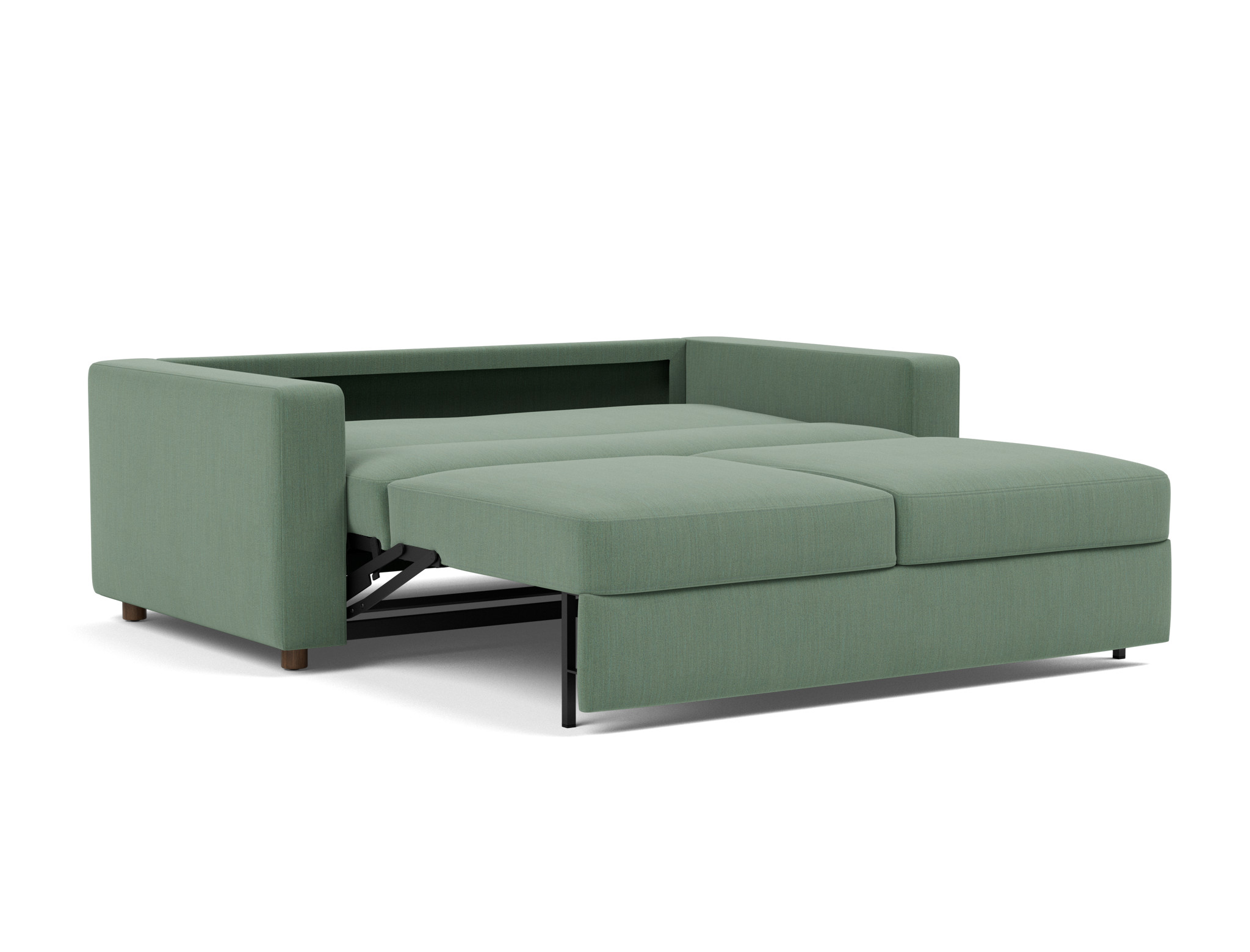 Schlafsofa Neah mit Standard-Armlehnen 160 Flachgewebe Elegance 518-Green