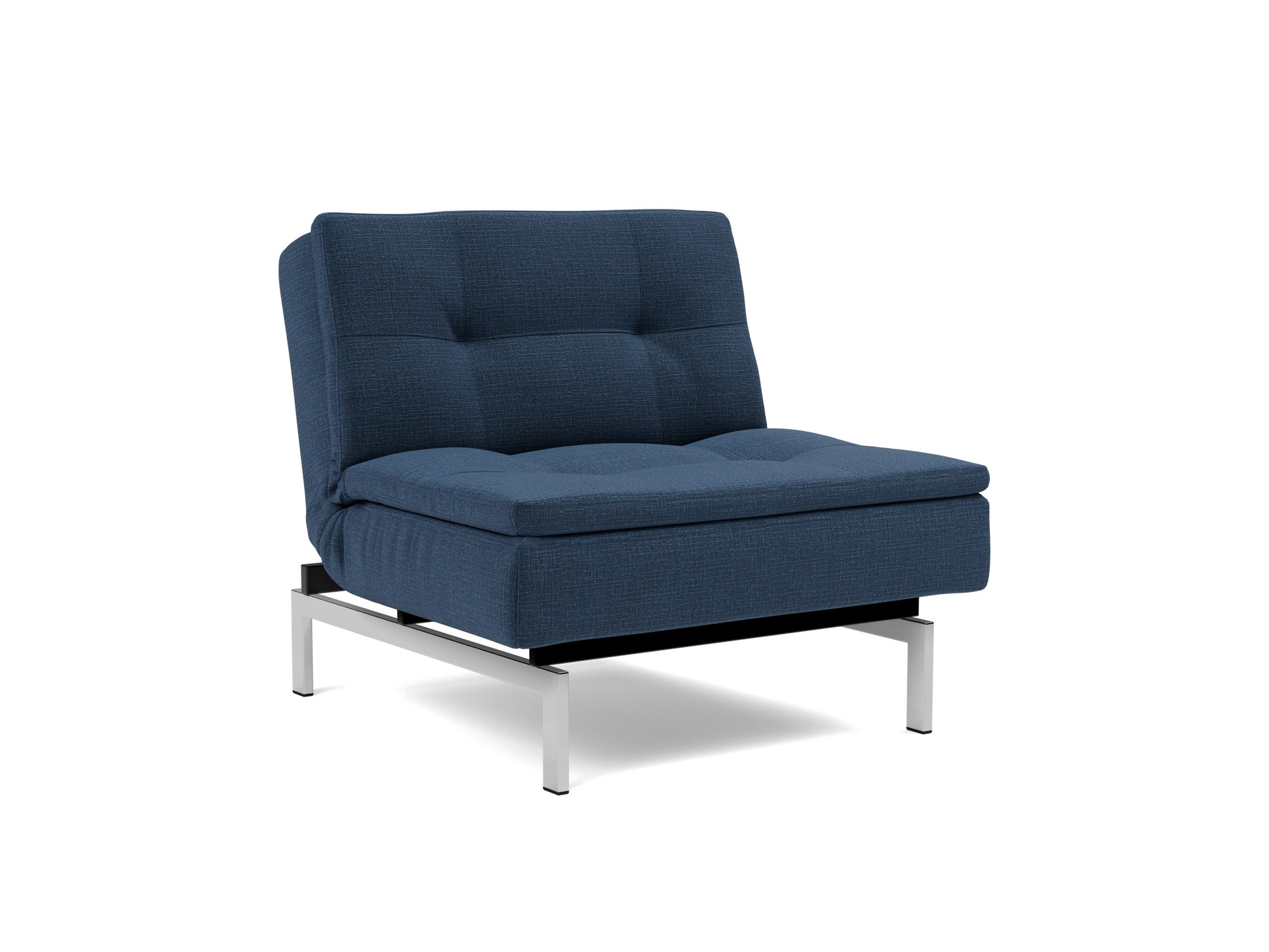Sessel Dublexo Chenille Esina 414-Indigo-Blue Beine Chrom