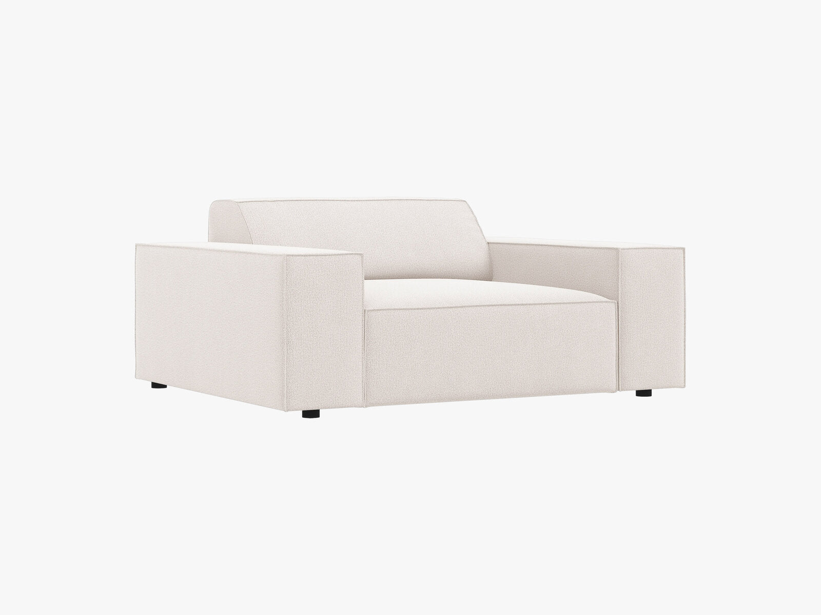 Micadoni Sessel Jodie 1-Sitzer Strukturierter Stoff Megan Helles Beige