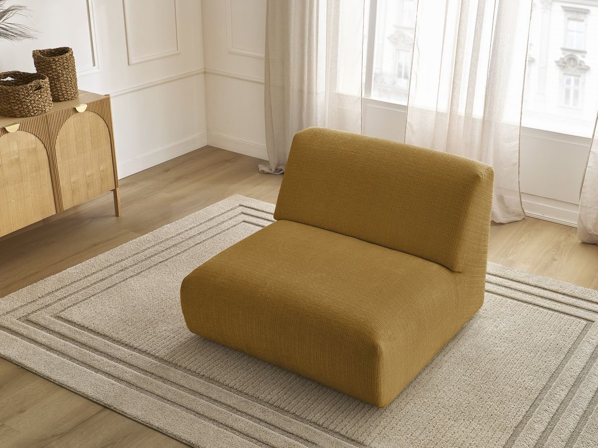 Bobochic Sirius Sofamodul 1-Sitzer Strukturstoff Gelb