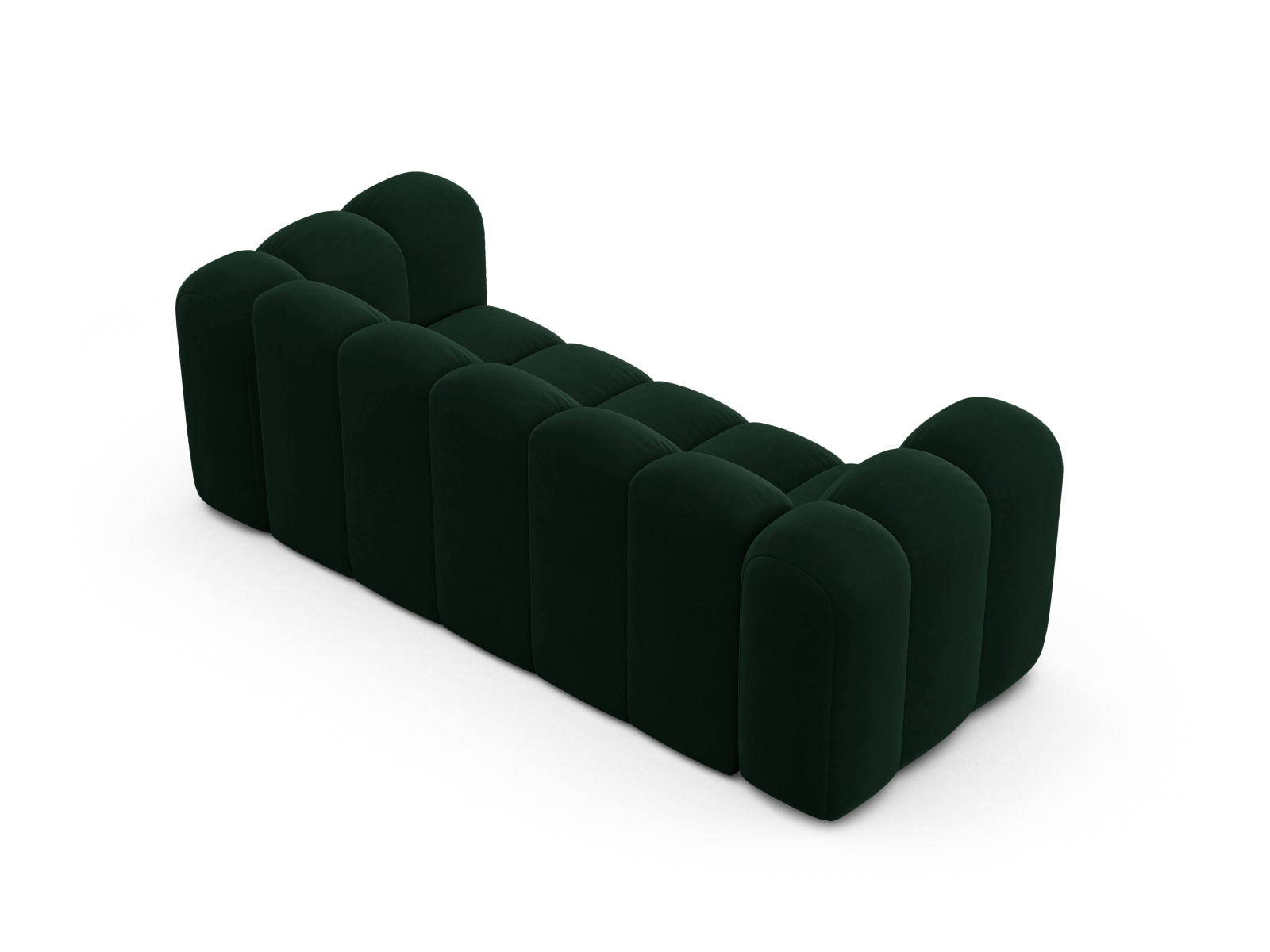 Micadoni Sofa Lupine 2-Sitzer Samt Salvador Flaschengrün