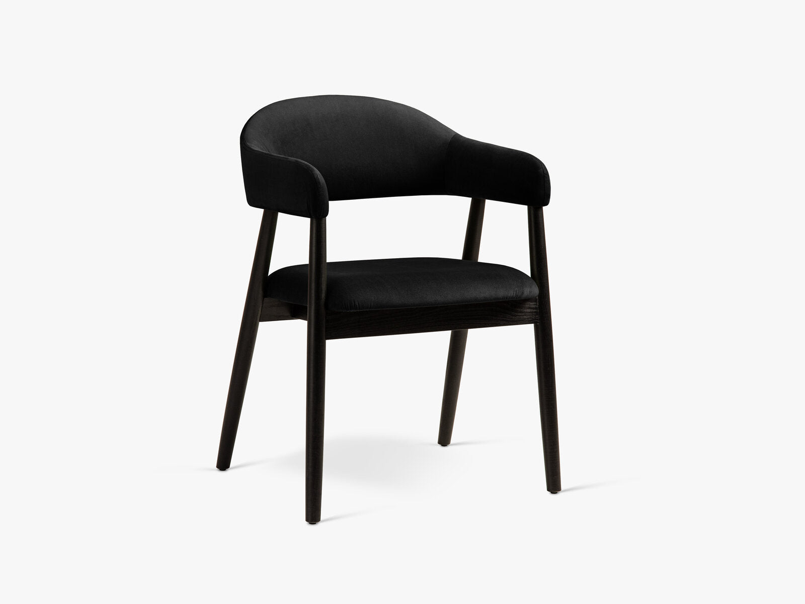 Micadoni Stuhl Adra Samt Magic Velvet Schwarz Schwarzes Buchenholz
