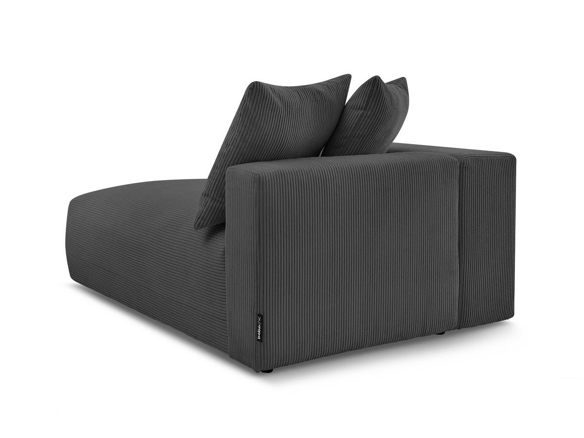 Bobochic Voltaire Méridienne-Modul Cordsamt Dunkelgrau Ecke links