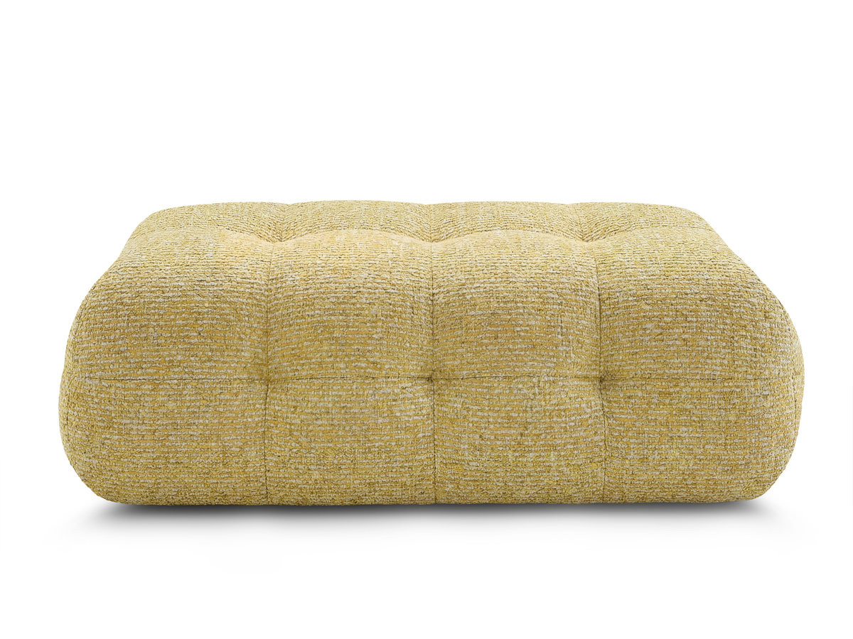 Bobochic Laura Pouf 135 × 84 cm Melange-Stoff Gelb