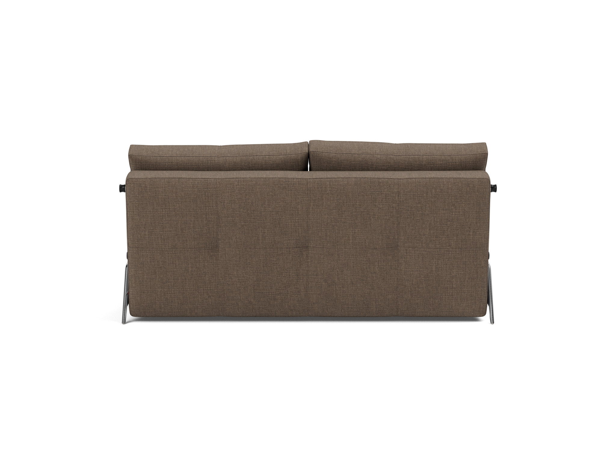 Schlafsofa Cubed 160 Chenille Esina 411-Cedar-Brown Beine Aluminium