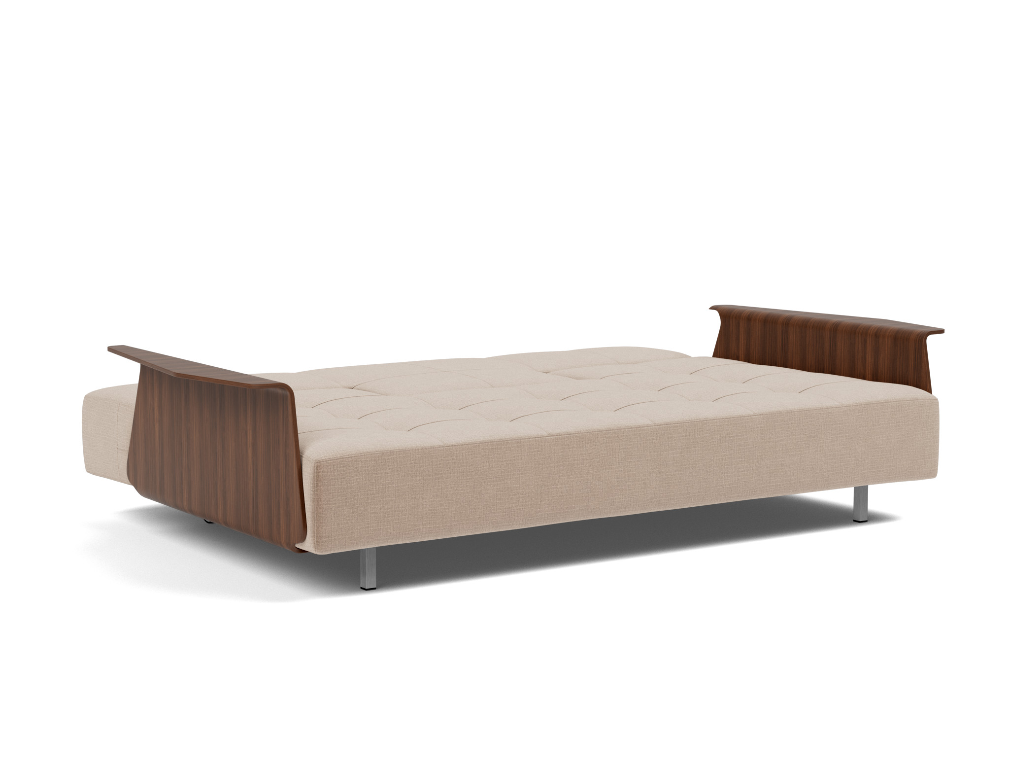 Schlafsofa Long Horn D.E.L. mit Armlehnen Chenille Esina 417-Mocha