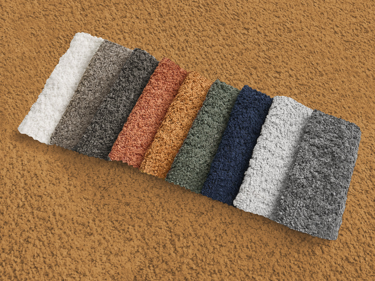 Bobochic Azra Ecksofa 319 × 178 cm Bouclé-Stoff Gelb Ecke rechts