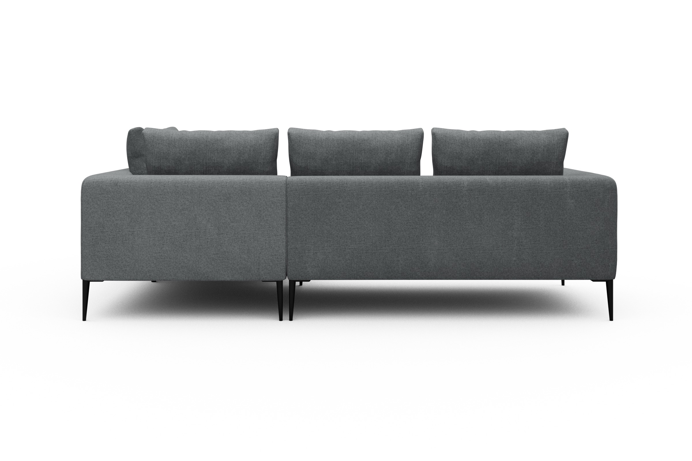 Ecksofa Paul Relax-Ecke rechts mit 2-Sitzer Casone-Gravel-Grey