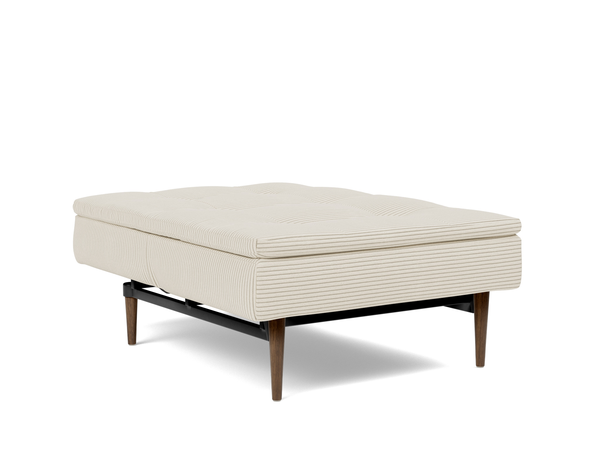 Sessel Dublexo Kord Corduroy 594-Ivory Beine Styletto Eiche dunkel