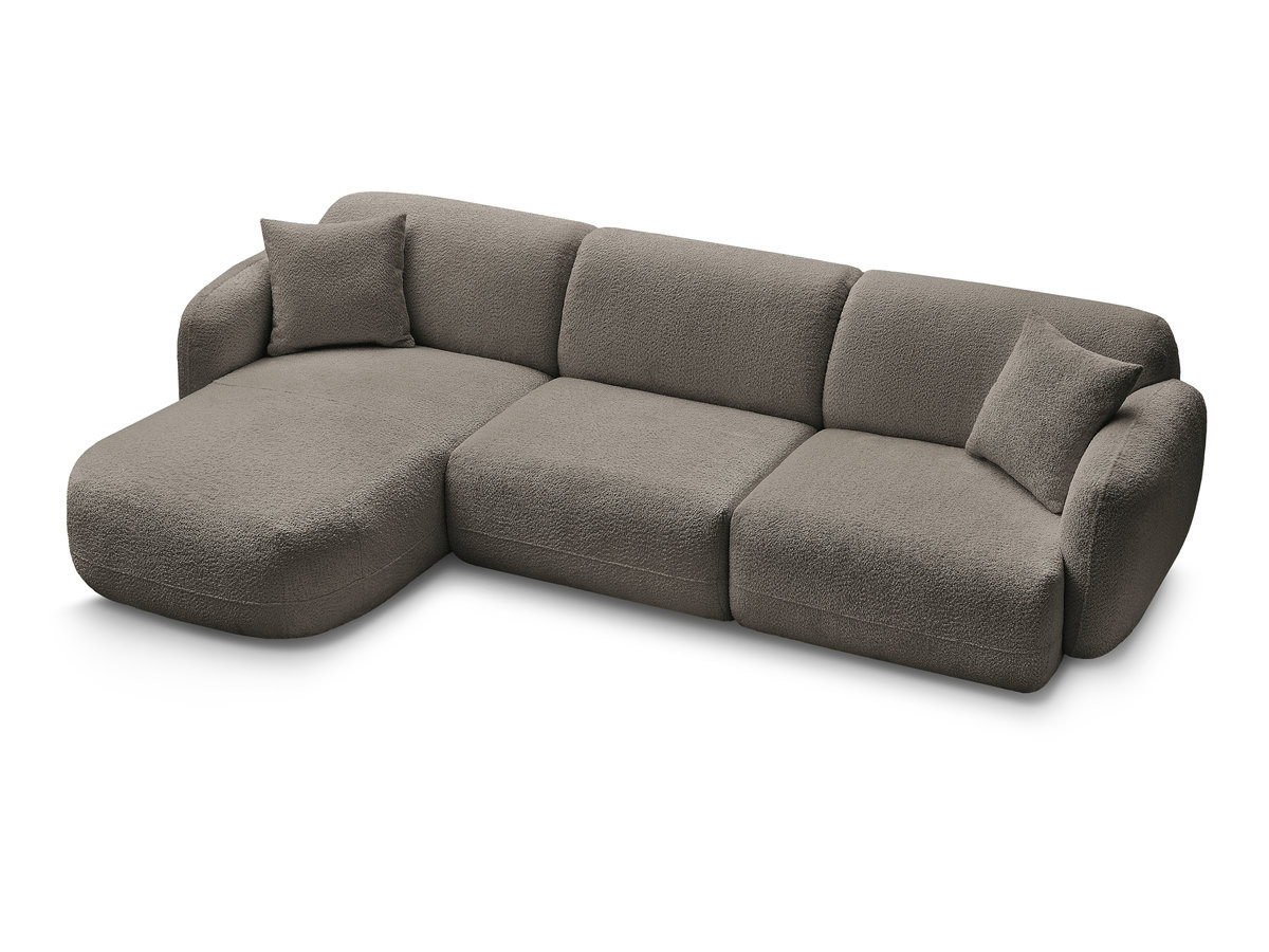 Bobochic Anda Ecksofa 292 × 163 cm Chenille Taupe Ecke links
