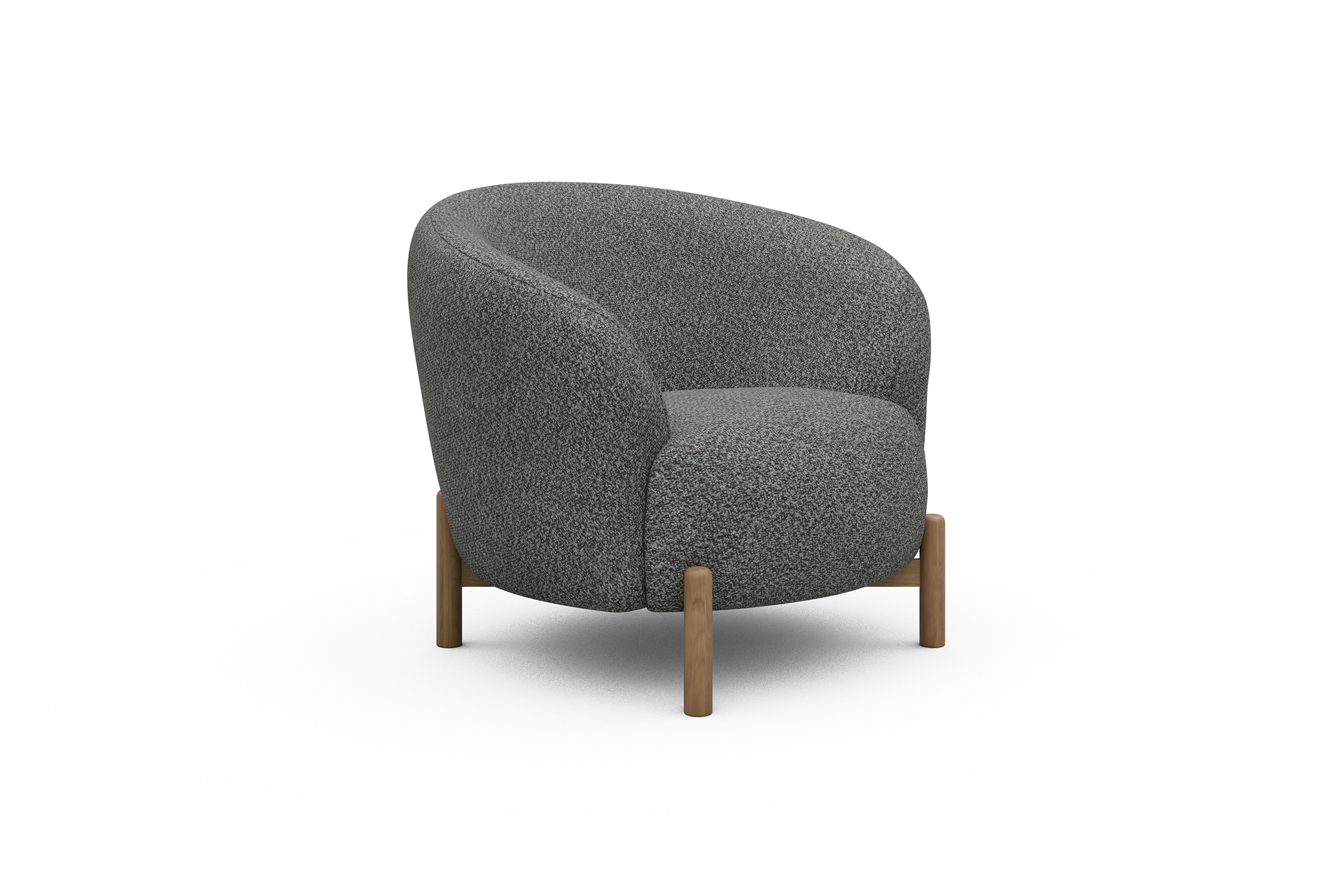 Sessel Ronda Holzbeine Eiche Natur Vanora-Warm-Grey