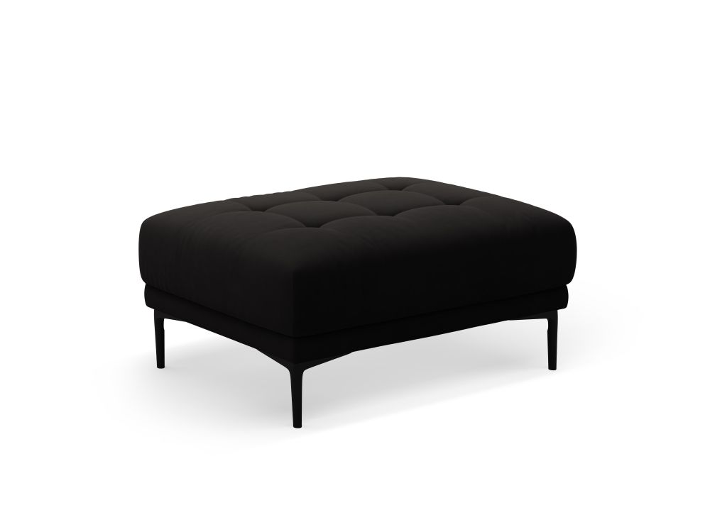Cosmopolitan Design Pouf Lazio große Version Samt Salvador Schwarz