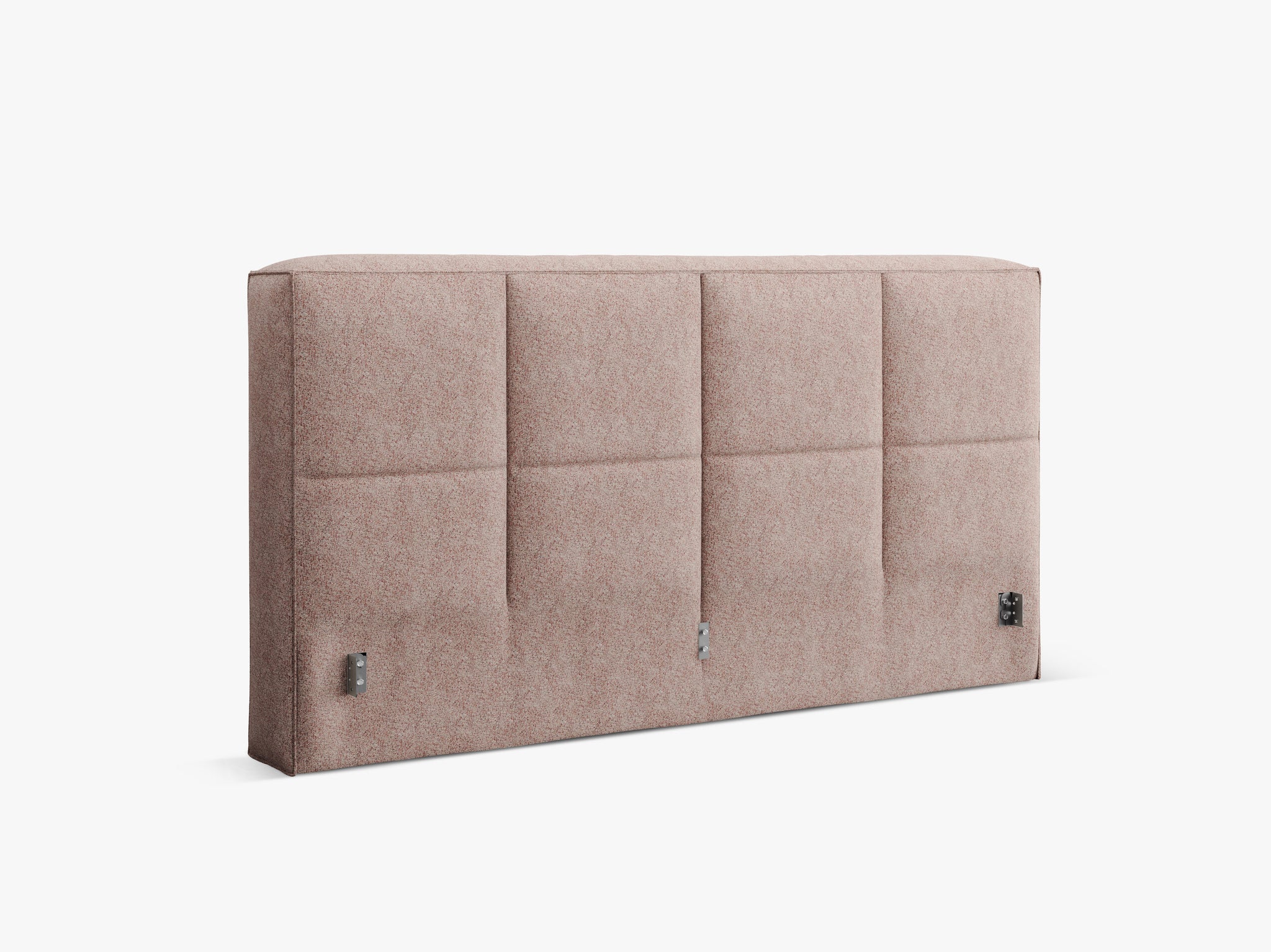 Micadoni Darren Samtiger Kopfteil Strukturierter Stoff Puente Rosa Melange 209x100