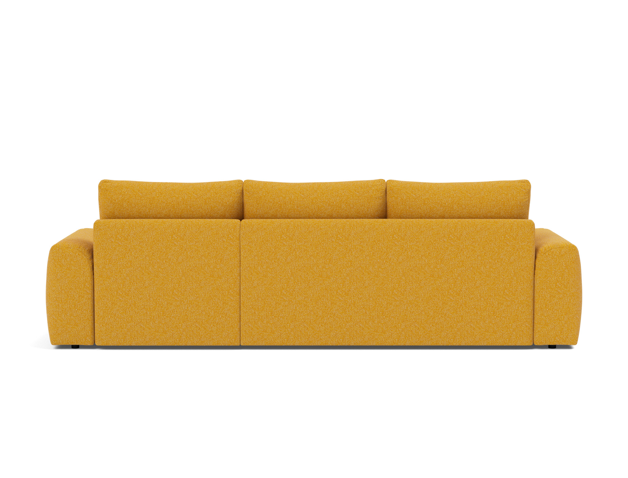Schlafsofa Norum mit Chaiselongue und Chunky-Armlehnen Boucle Skandi 536-Ochre